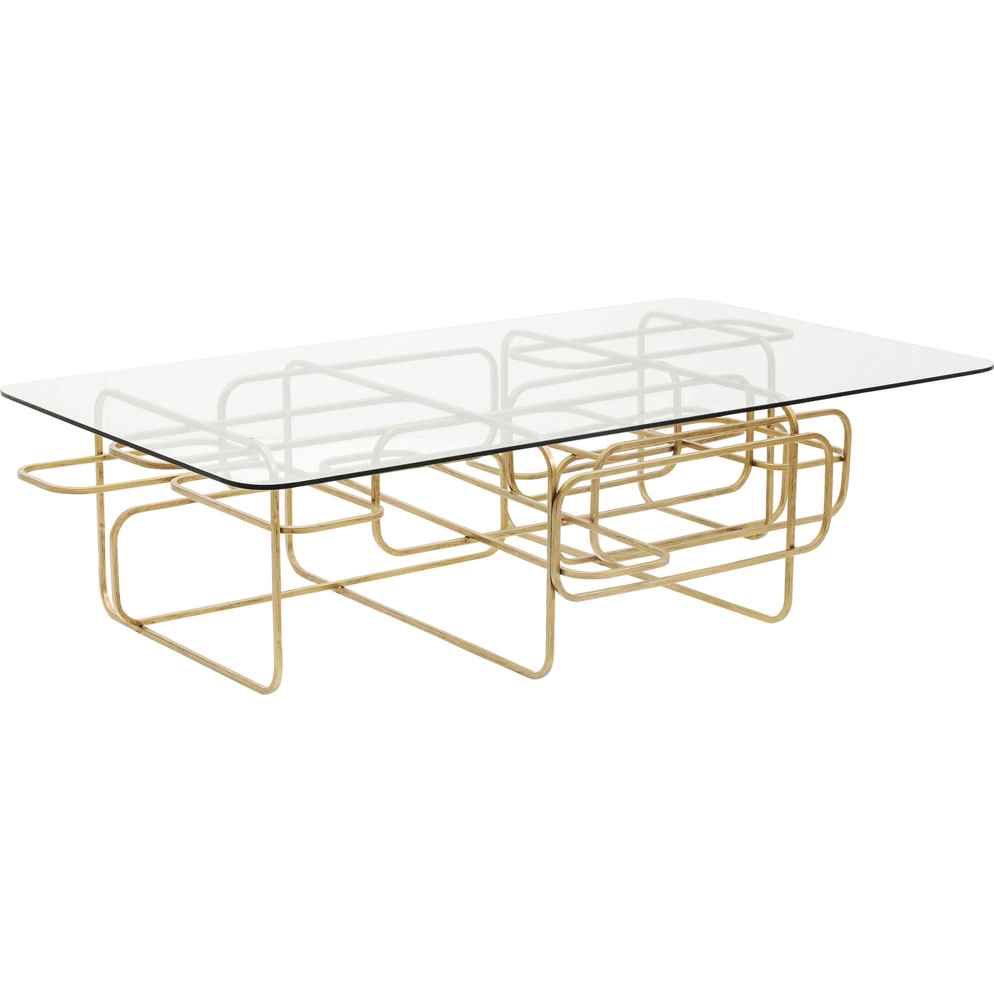 Стол кофейный Meander Gold 140x80 см от KARE Design