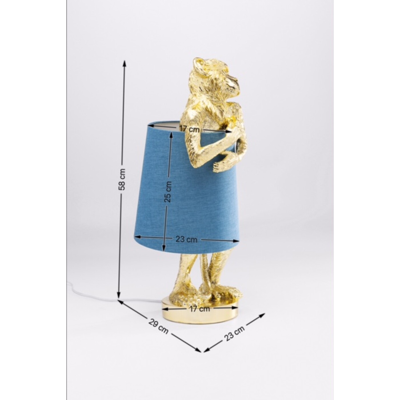 Светильник настольный Animal Monkey Gold Blue от KARE Design