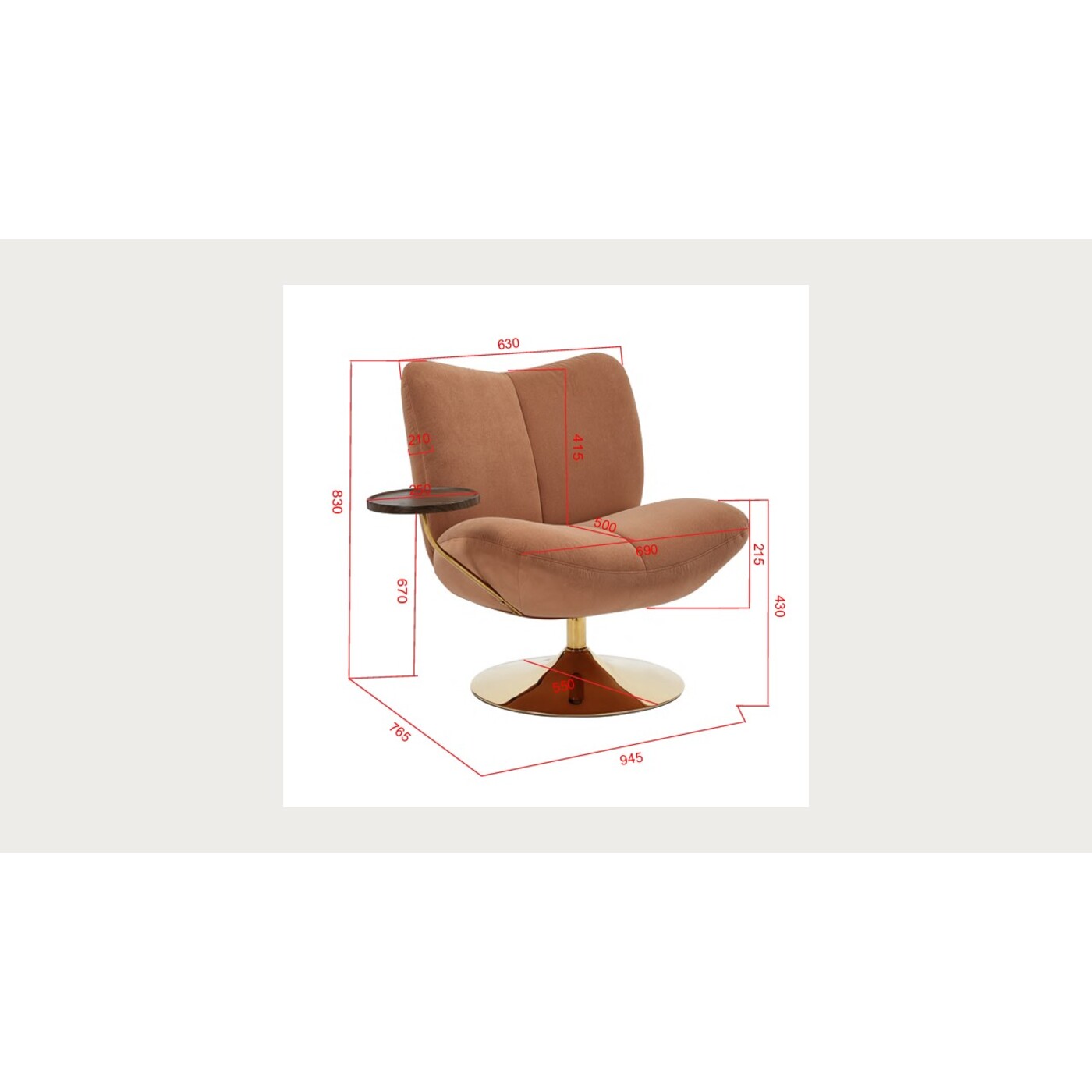 Кресло вращающееся Pigalle от KARE Design