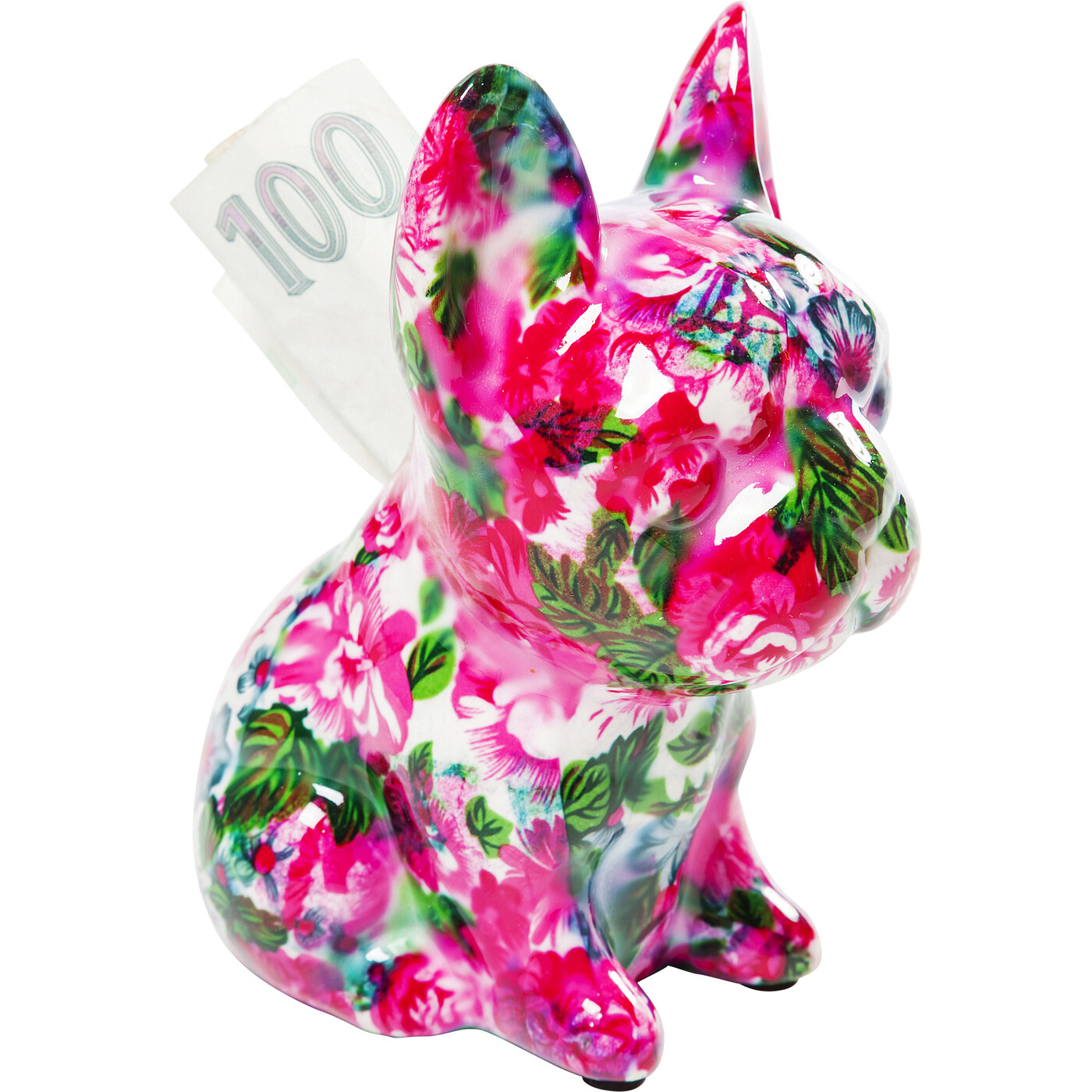 Копилка Dog Fiore «Пёс с цветком» 12 см от KARE Design