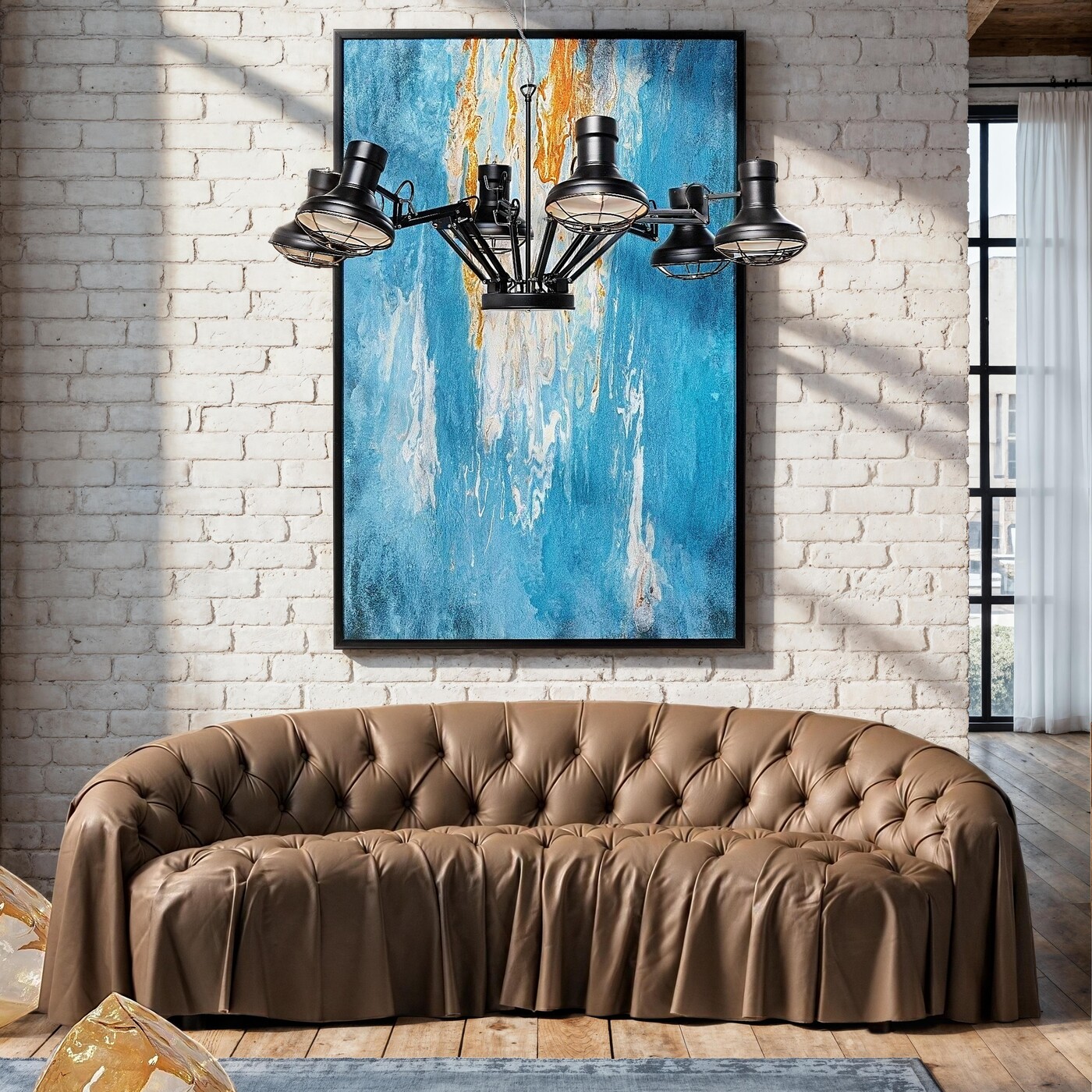 Диван трехместный Drapes 226 см от KARE Design