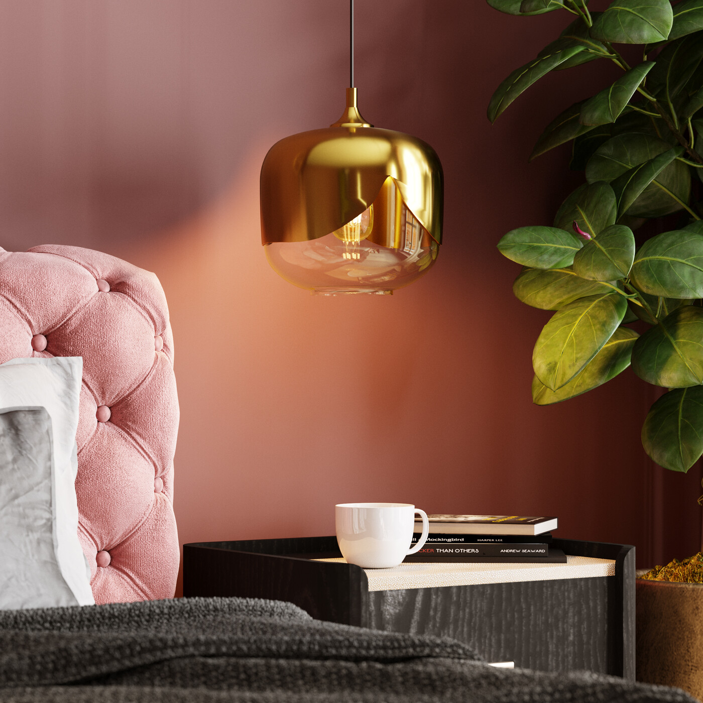 Светильник подвесной Golden Goblet Ø25 см от KARE Design