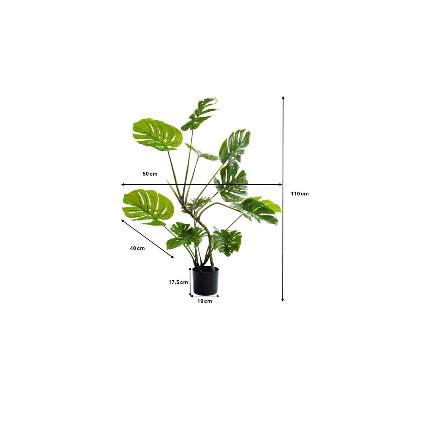 Растение декоративное Monstera «Монстера» 110 см от KARE Design