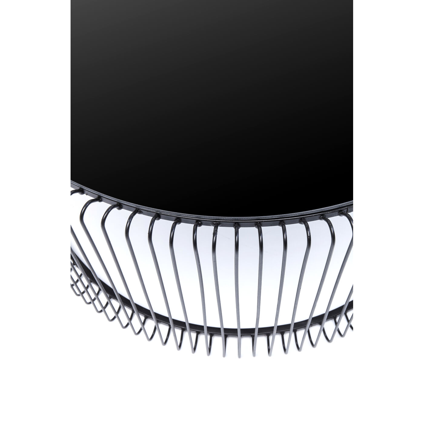 Стол кофейный Wire Uno Black Ø80 см от KARE Design