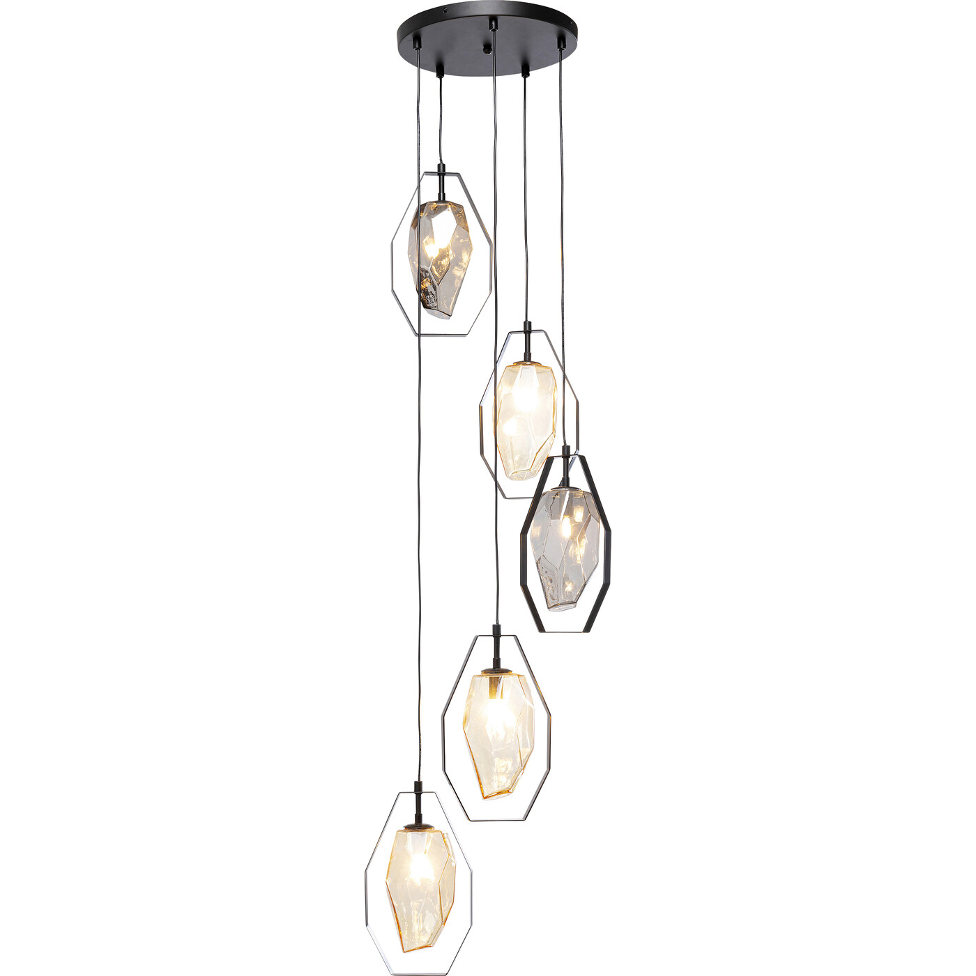 Светильник подвесной Diamond Fever Spiral Black Ø42 см от KARE Design