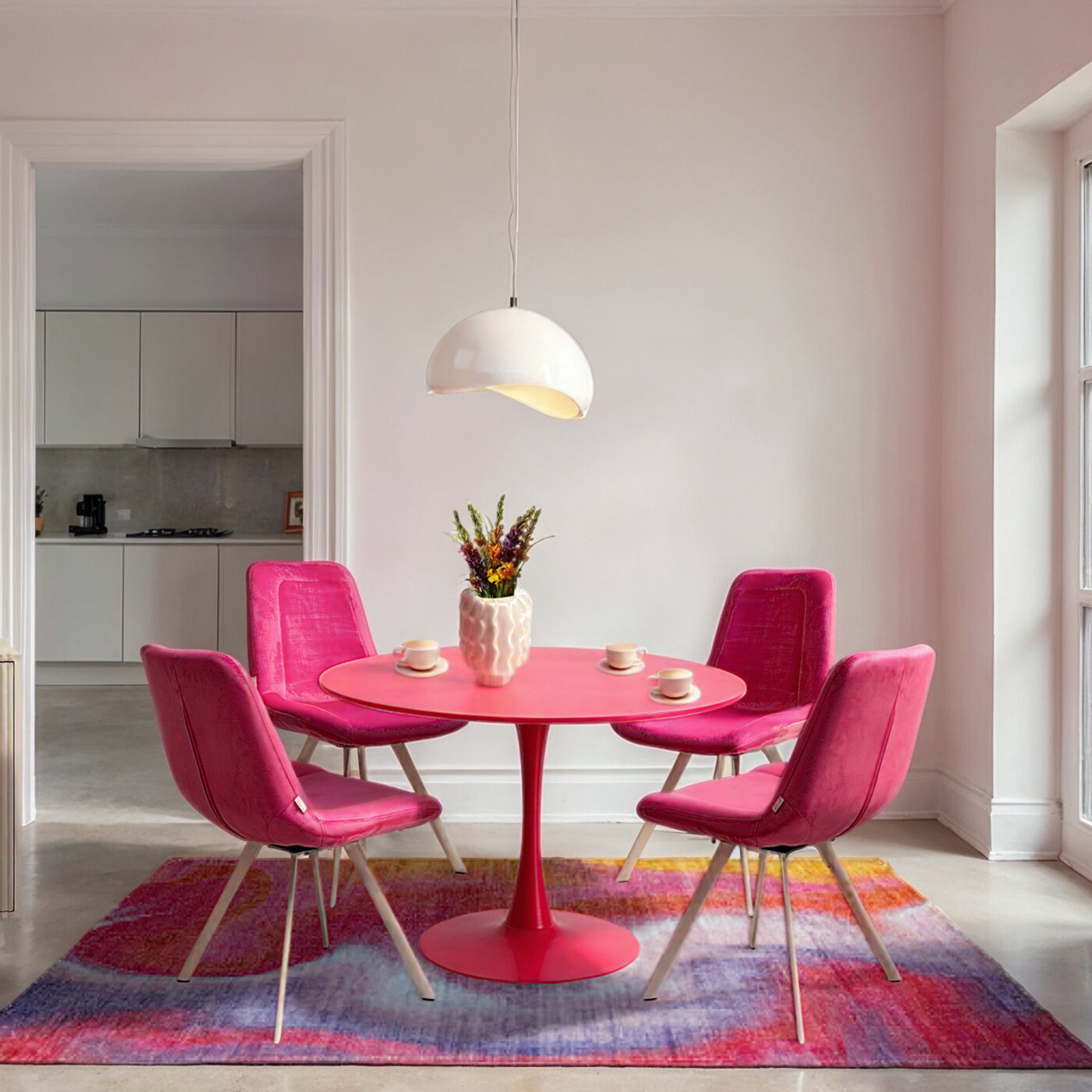 Стол Schickeria Pink Ø110cm от KARE Design