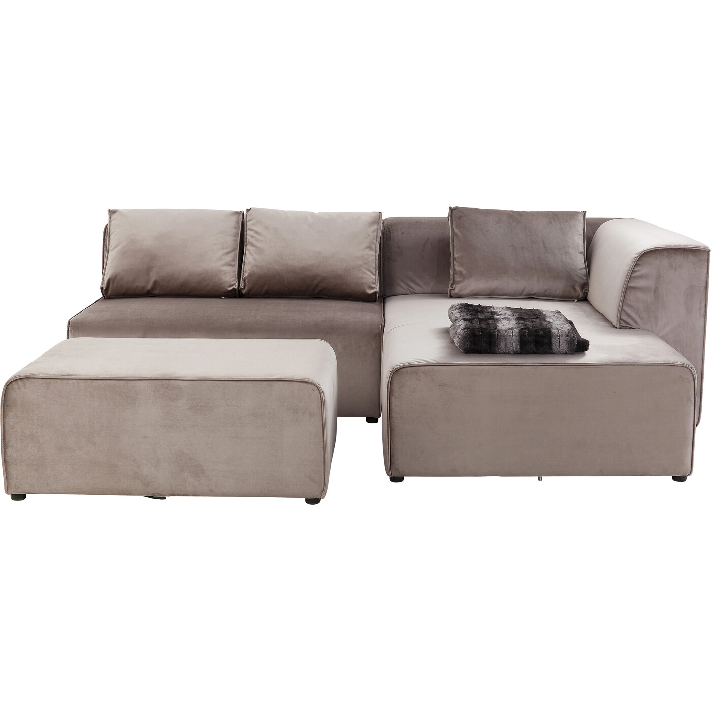 Диван угловой правосторонний Infinity Velvet Taupe Right от KARE Design