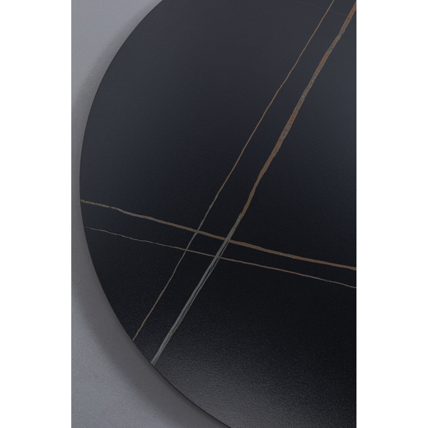 Стол Invitation Set Ceramic Black Black Ø90cm от KARE Design