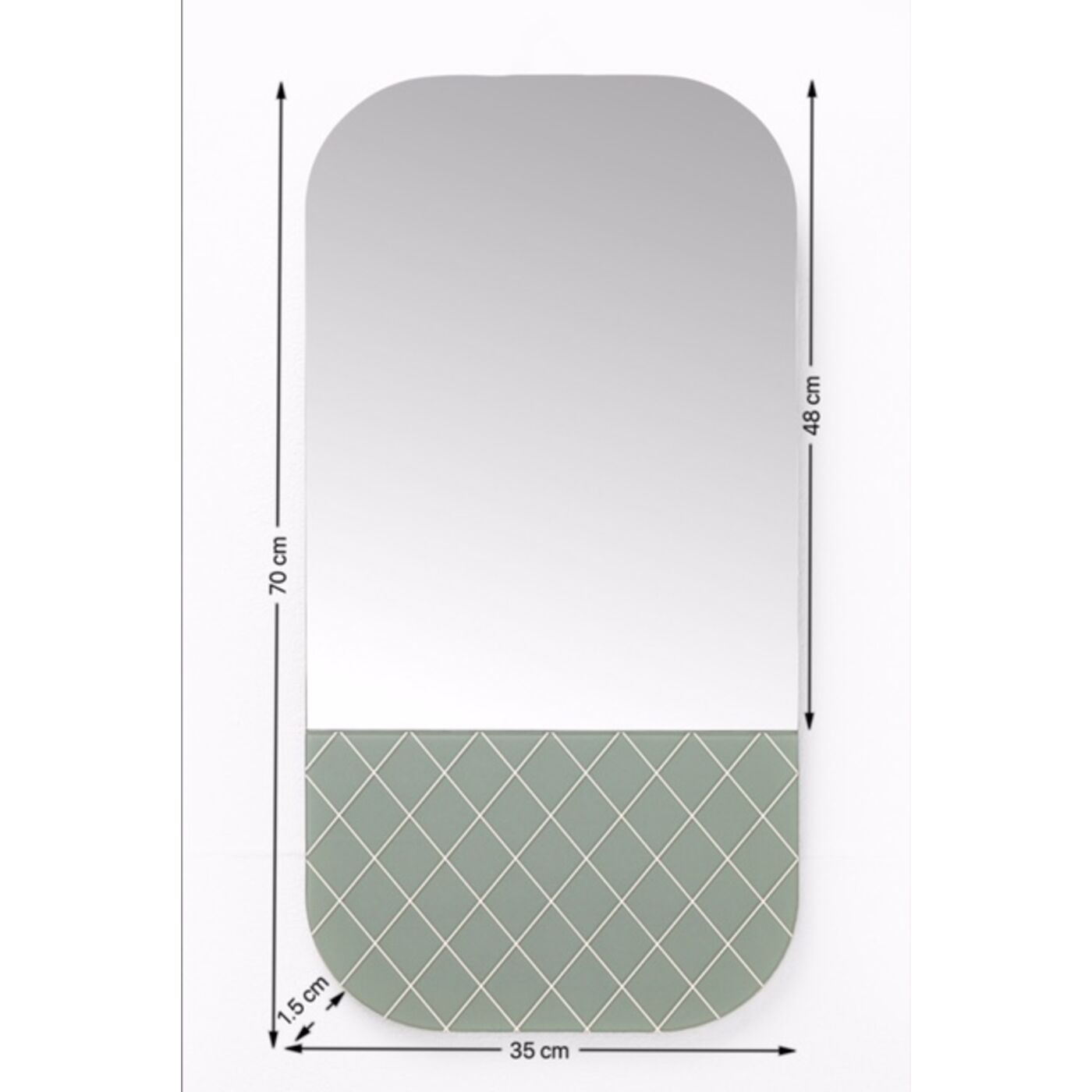 Зеркало Cafe Society 70x35 см от KARE Design