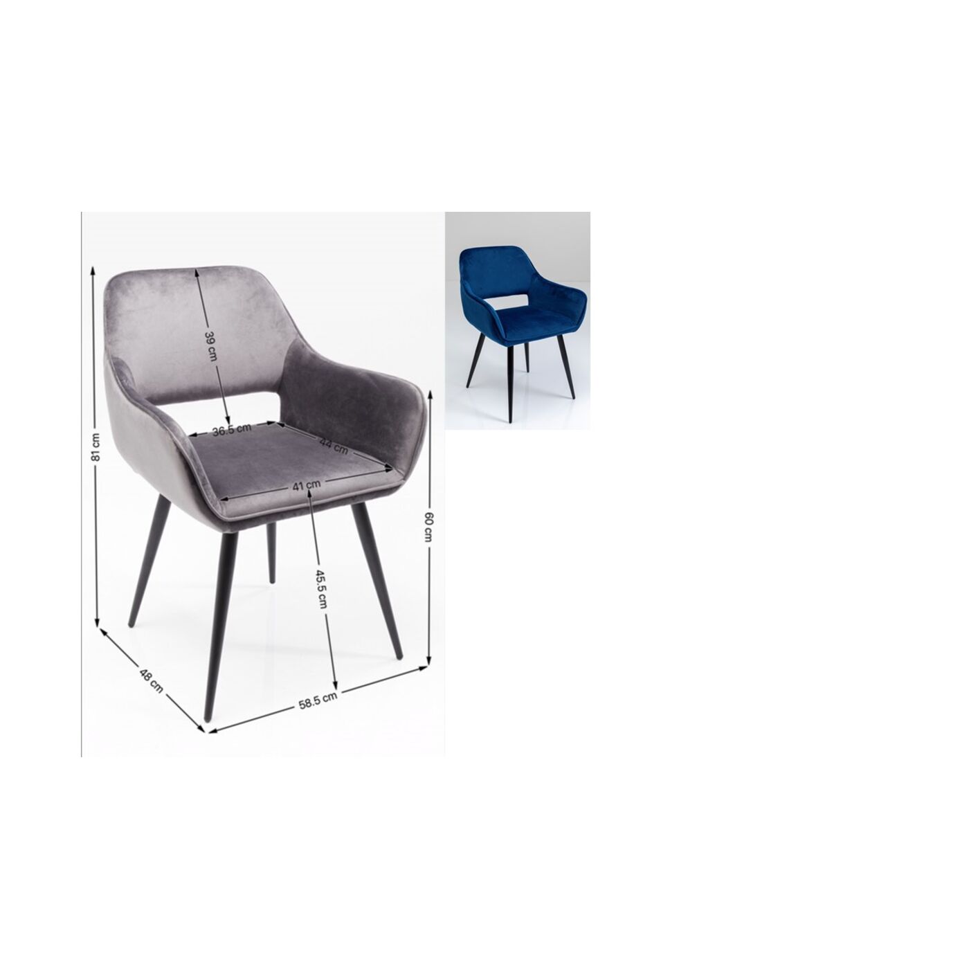 Кресло San Francisco Blue от KARE Design