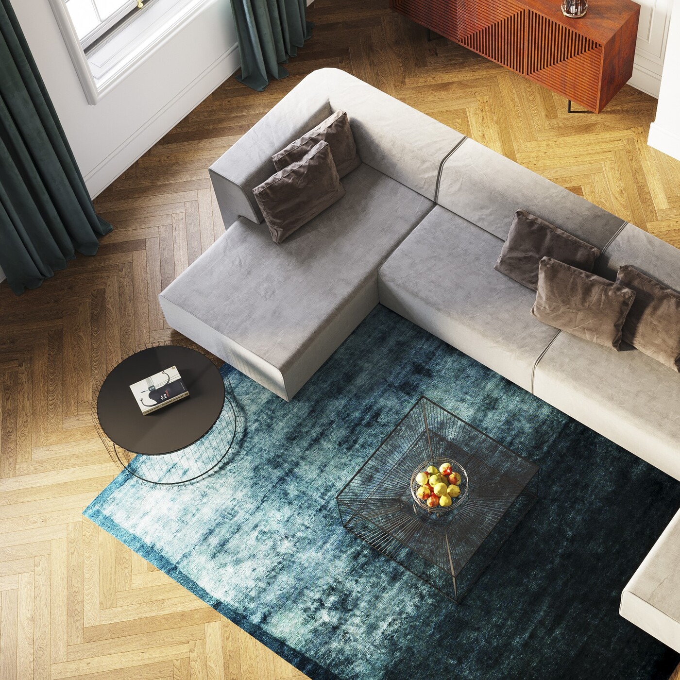 Оттоманка левостороняя Infinity Elements Grey Left от KARE Design