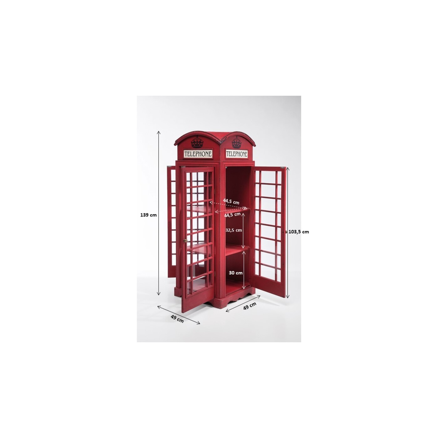 Шкаф-витрина London Telephone "Лондонская телефонная будка" от KARE Design