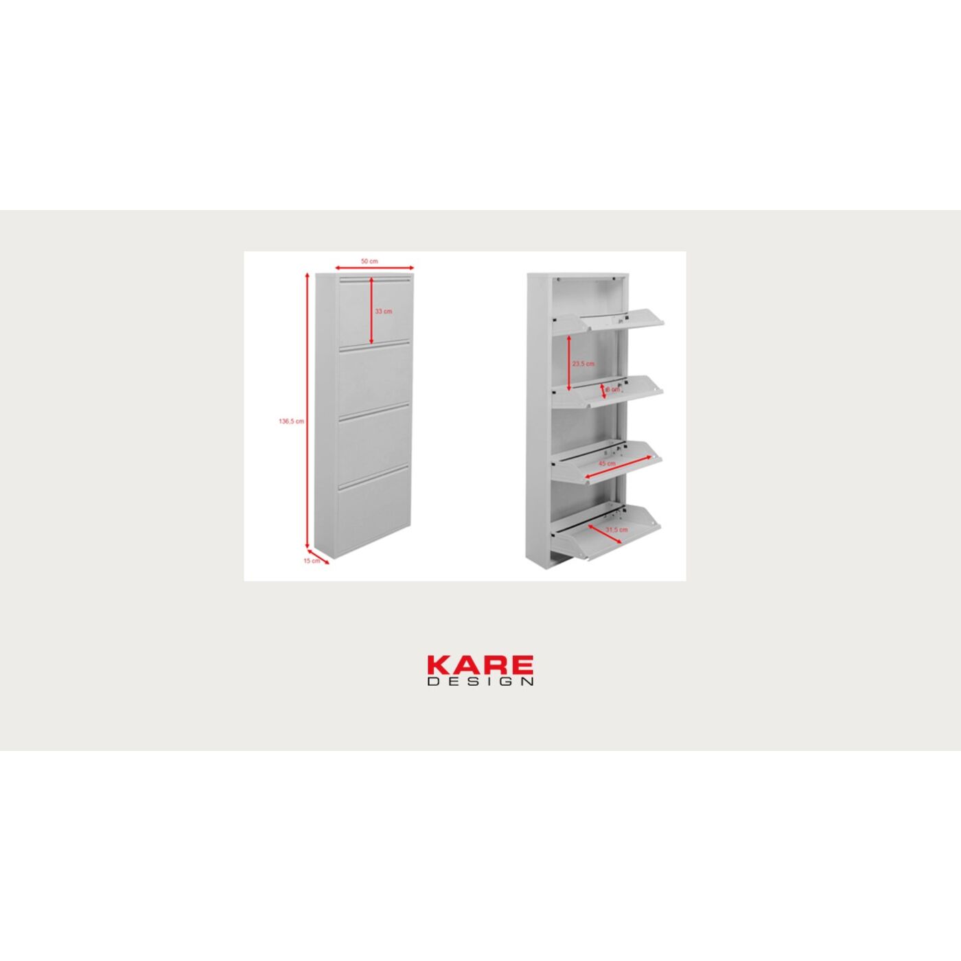 Обувница Caruso 4 Black (MO) от KARE Design