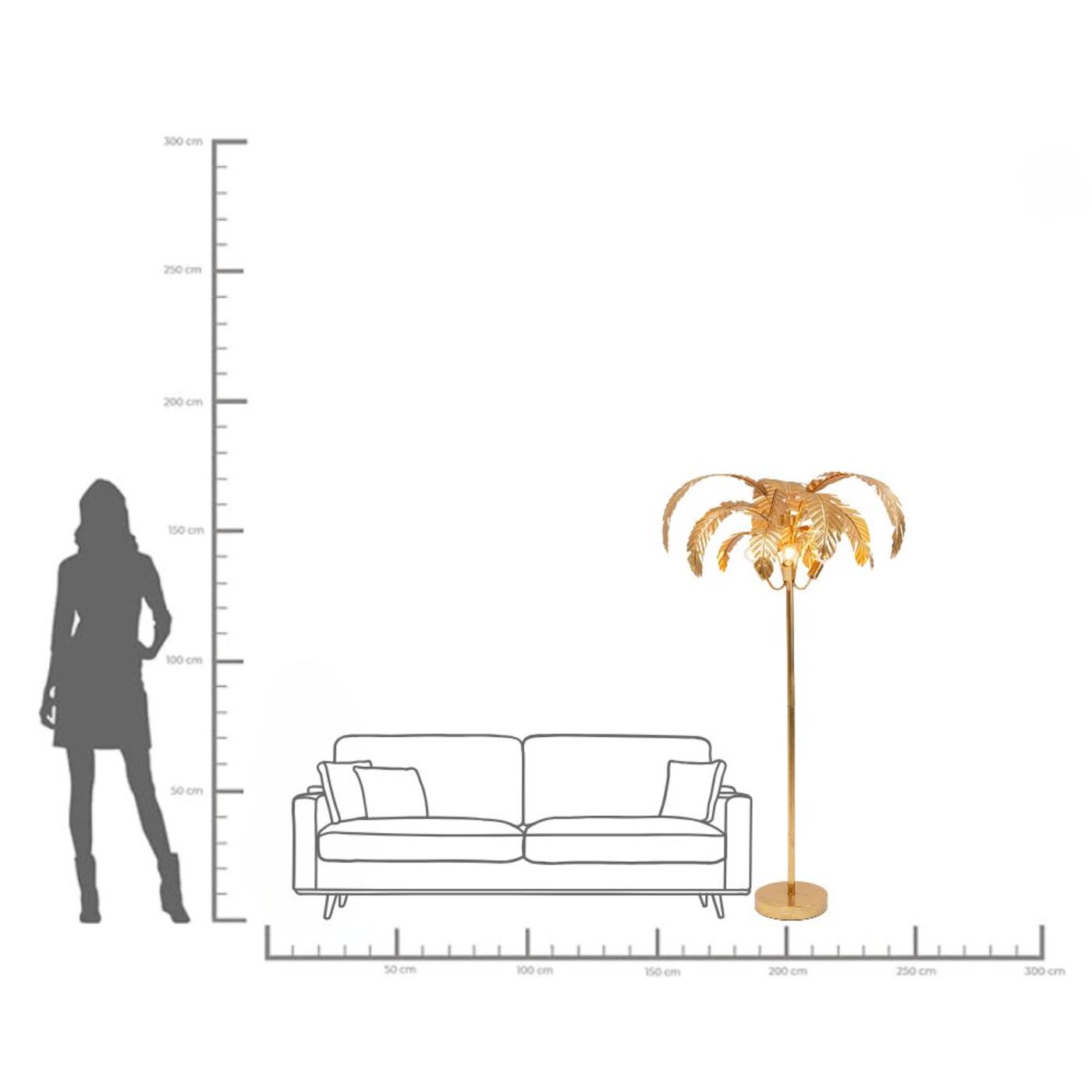 Светильник напольный "Пальма" Palmera 170 см от KARE Design