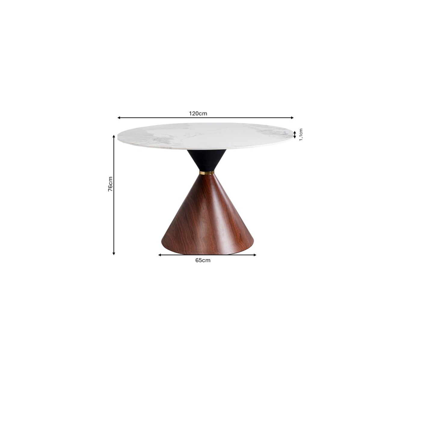 Стол Cono Marble Ø120 см от KARE Design