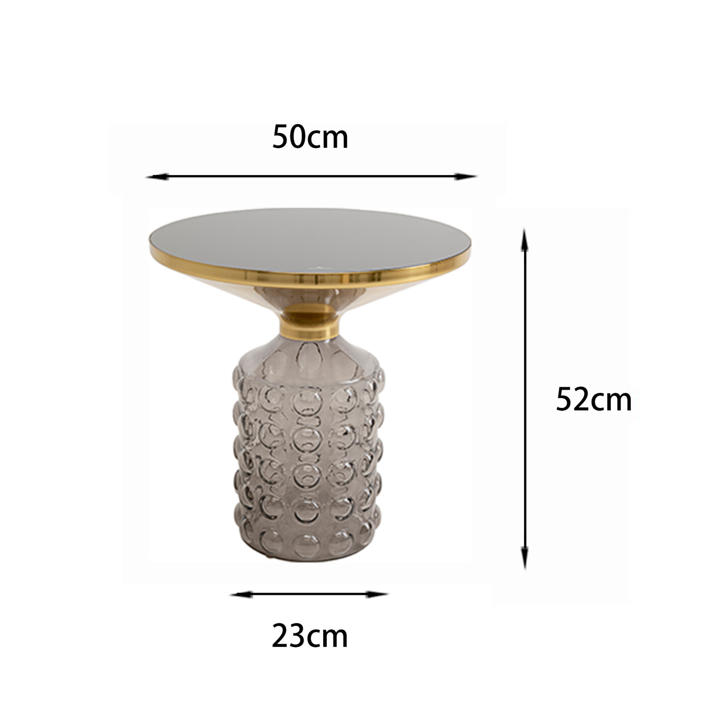 Стол приставной Lola Smoke Ø50cm от KARE Design