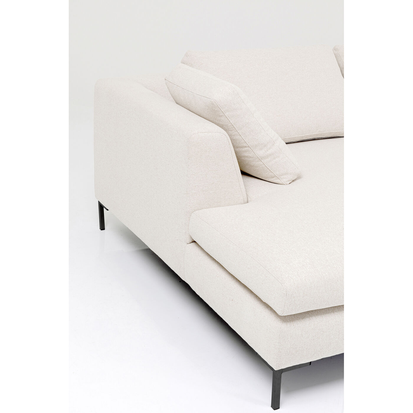 Диван угловой левосторонний Gianni Creme Chrome Left от KARE Design