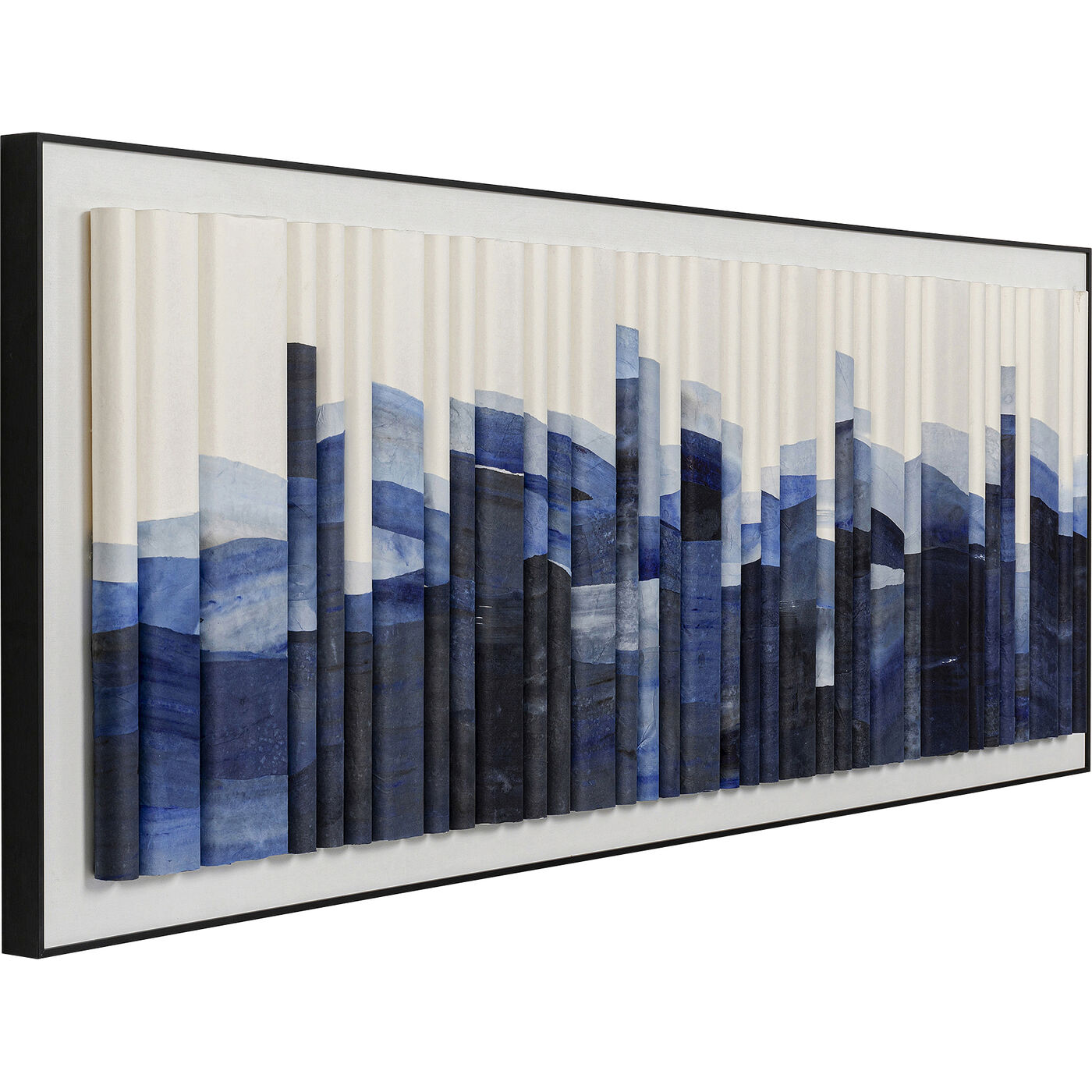Картина в раме Shadow Skyline Blue «Силуэт города» 160x60 см, Синий от KARE Design