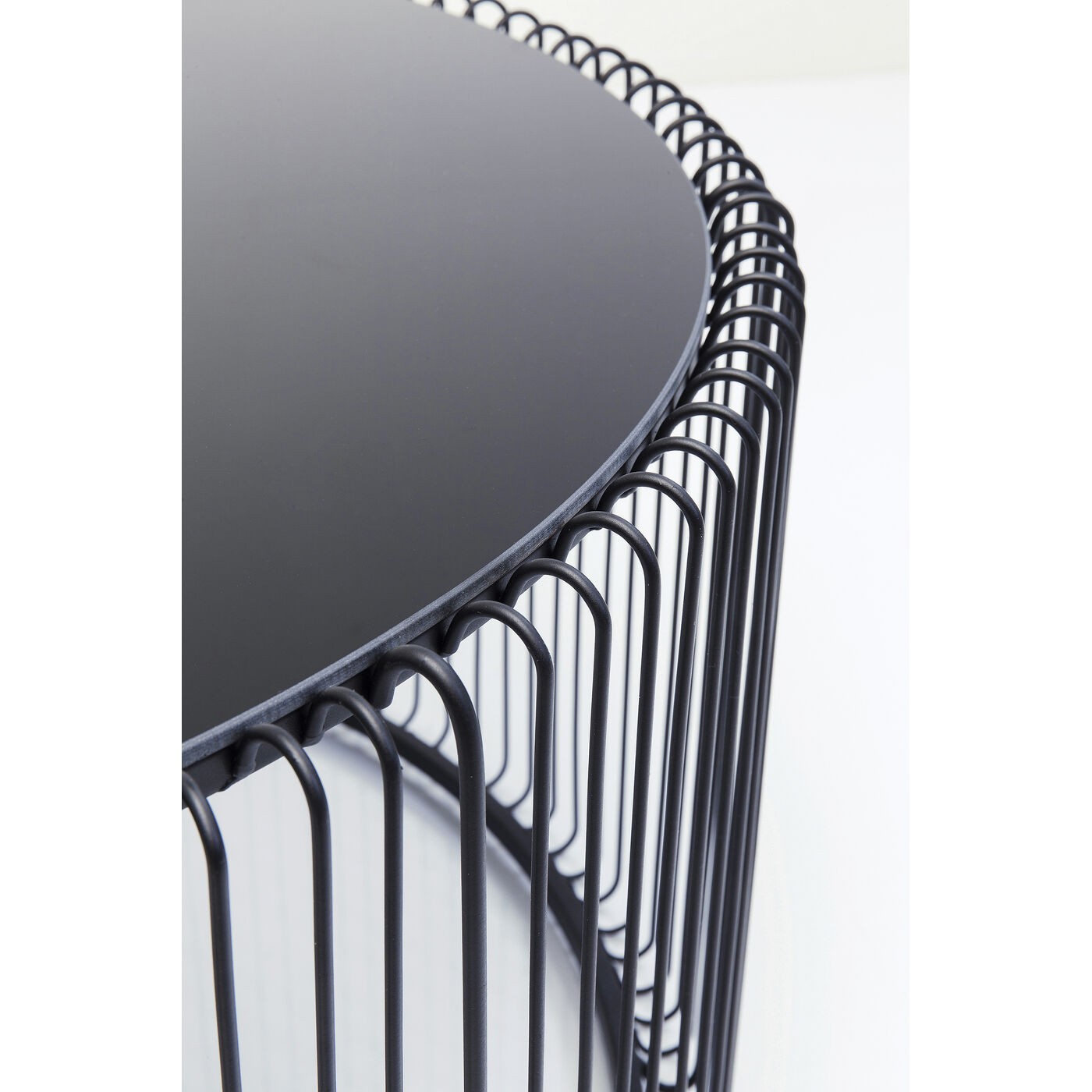 Стол кофейный Wire Uno Black Ø80 см от KARE Design