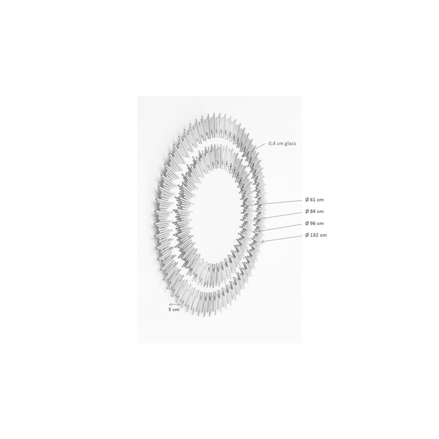 Зеркало Solare Gold Ø132 см от KARE Design