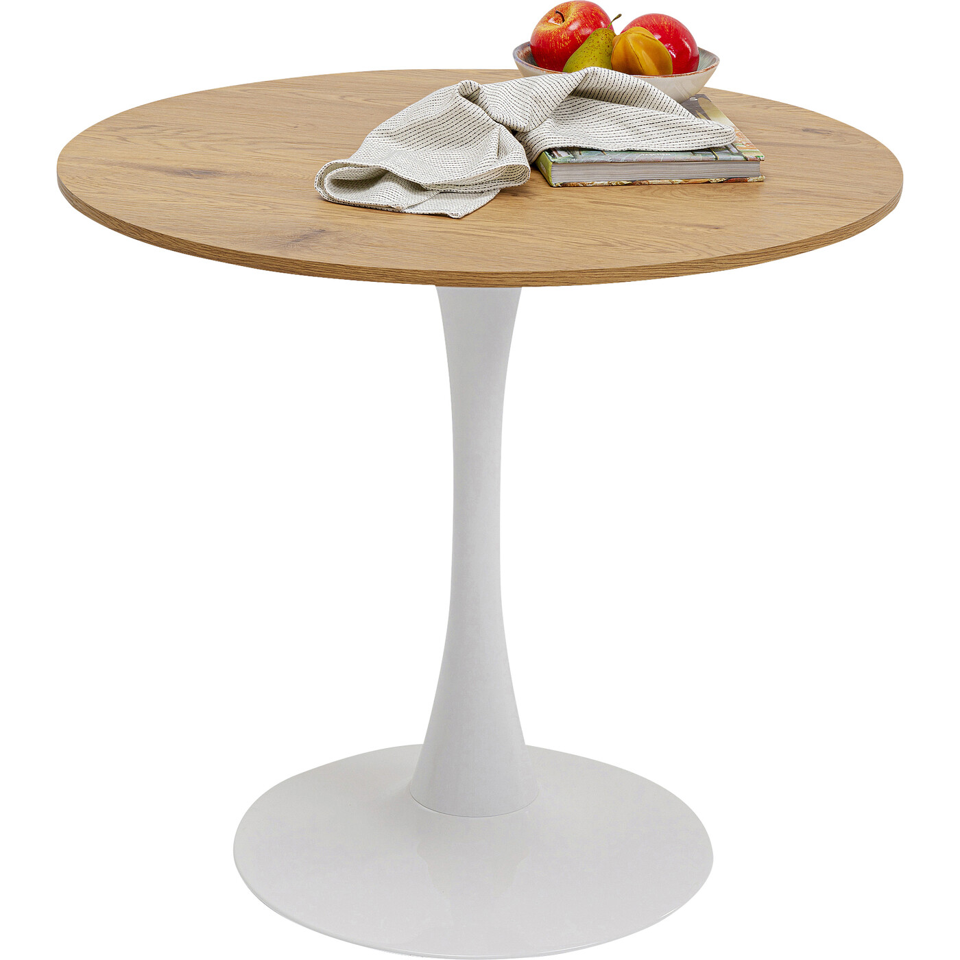 Стол Schickeria Oak Print White Ø80 см от KARE Design