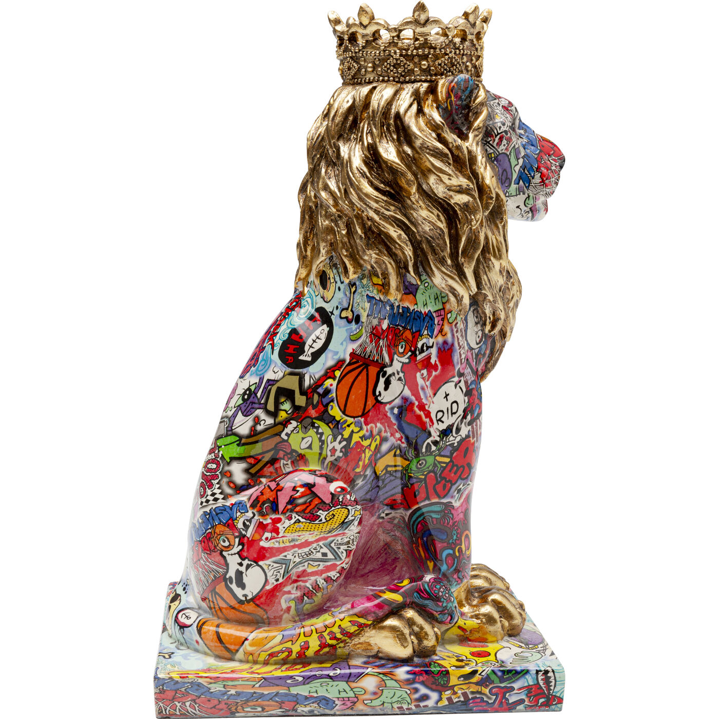 Фигура декоративная Graffiti King Lion «Граффити лев-король» 29 см