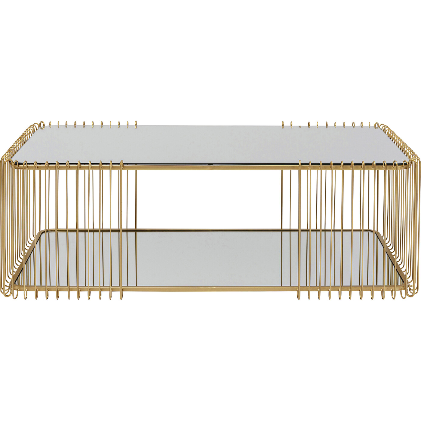 Стол кофейный Wire Double Brass 120x60 см от KARE Design