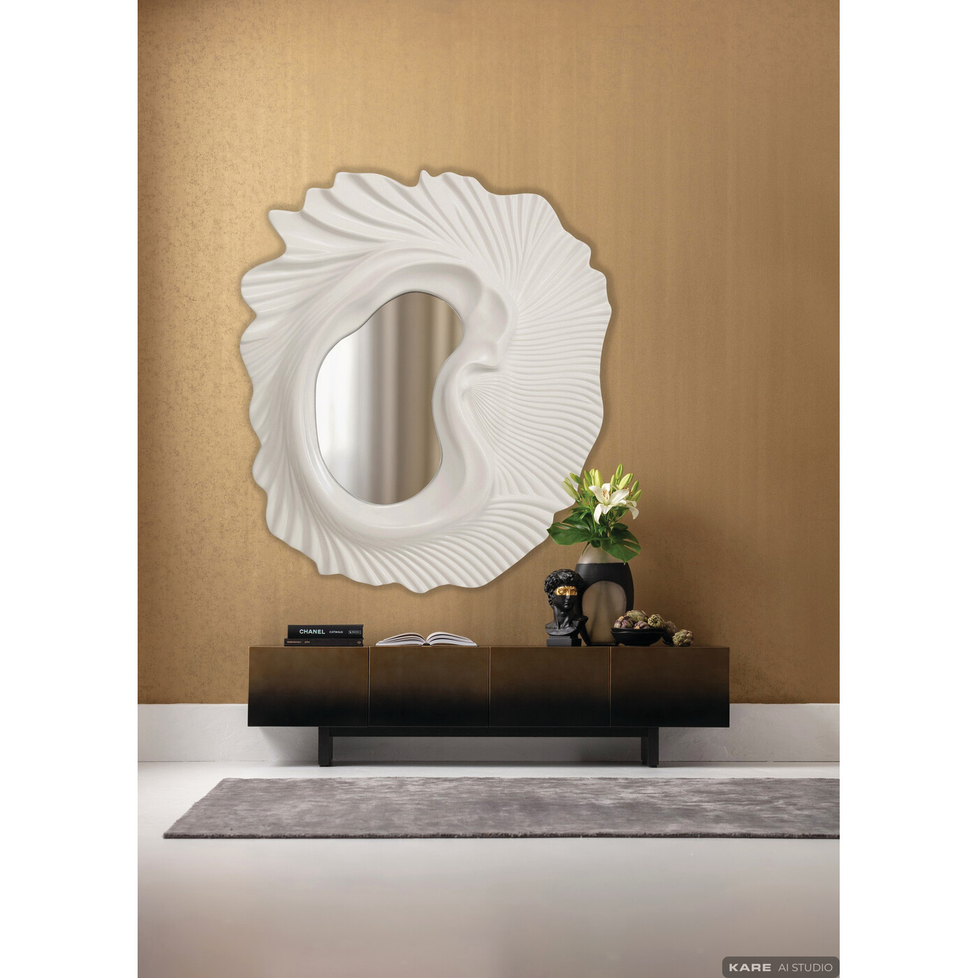 Зеркало настенное Orecchio White 162x146cm от KARE Design