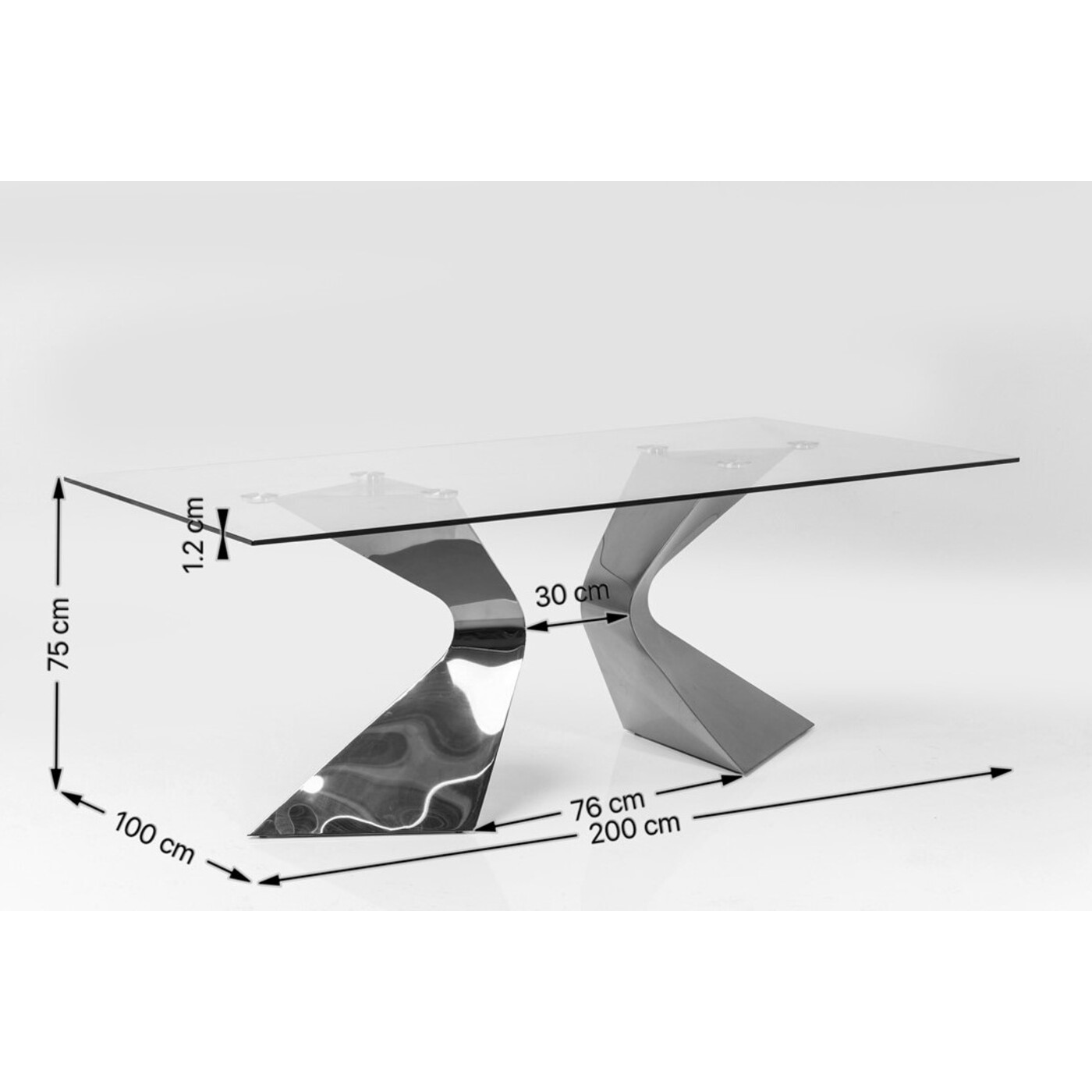 Стол Gloria Gold 200x100 см от KARE Design