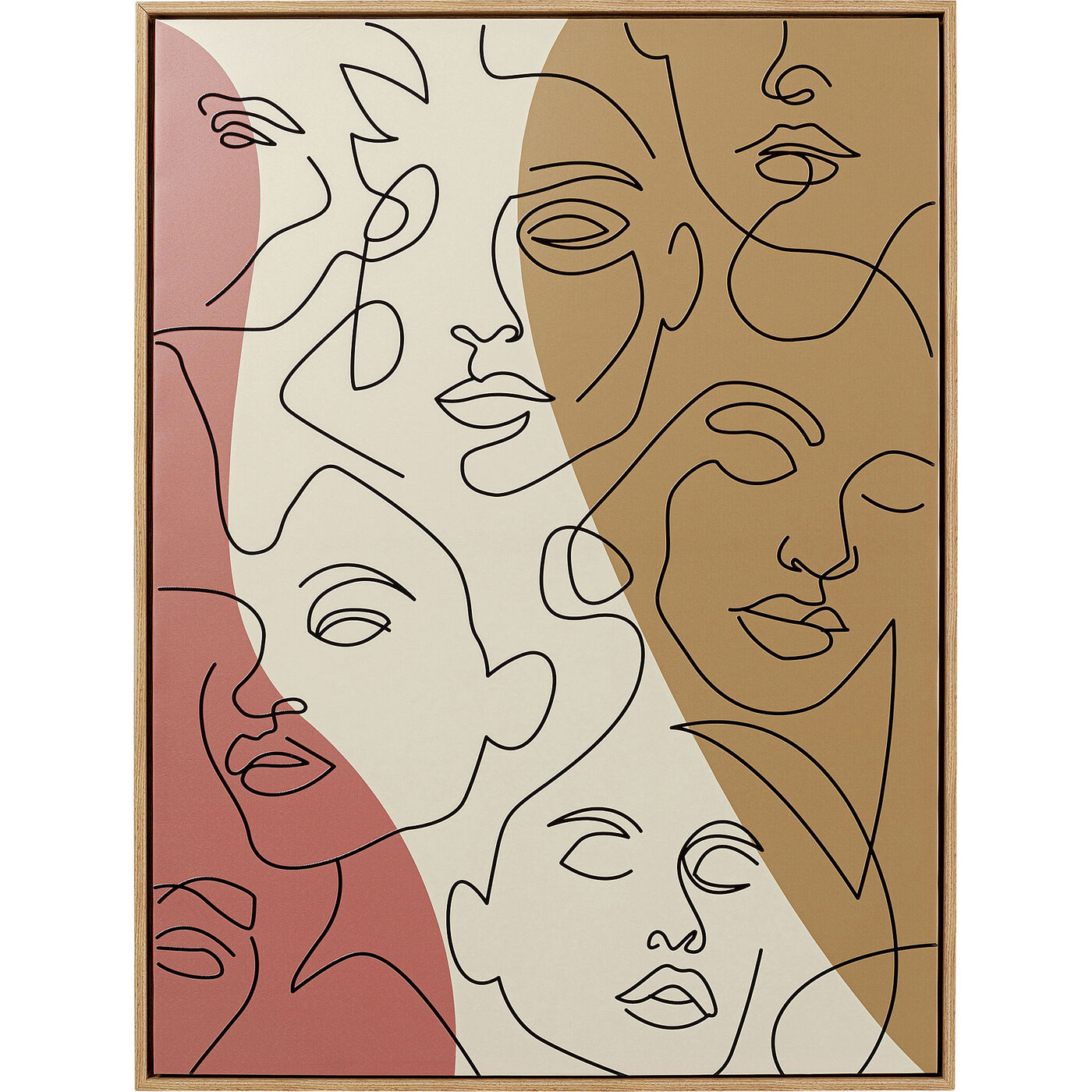 Картина в раме Faccia Arte Tri Colore «Лица» 90x120 см