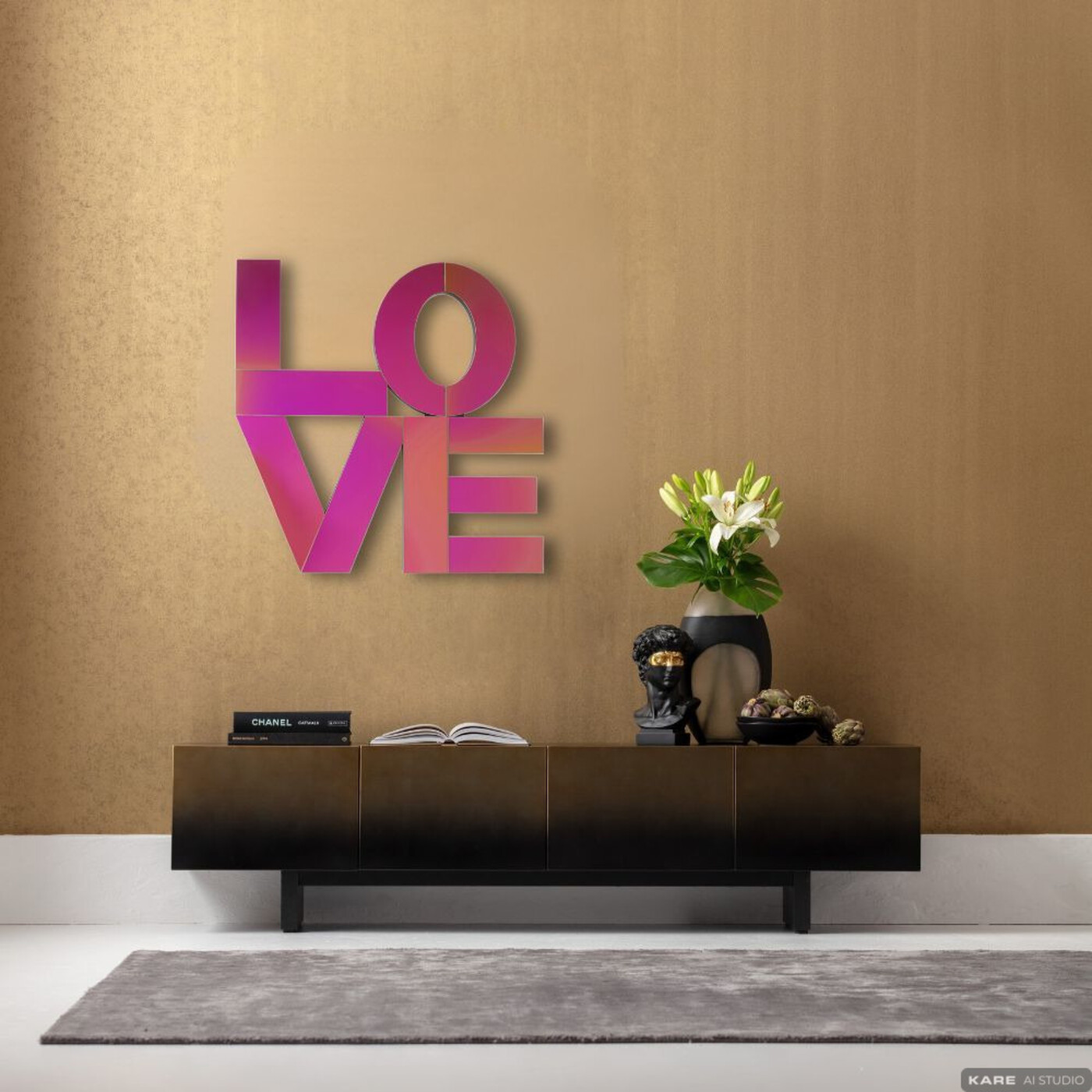 Декор настенный Love Letters «Любовные письма» 90x90 см от KARE Design