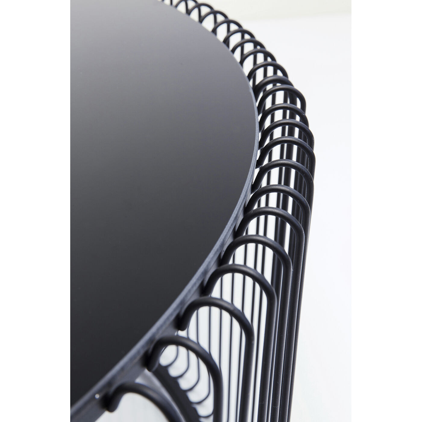 Стол кофейный Wire Uno Black Ø80 см от KARE Design