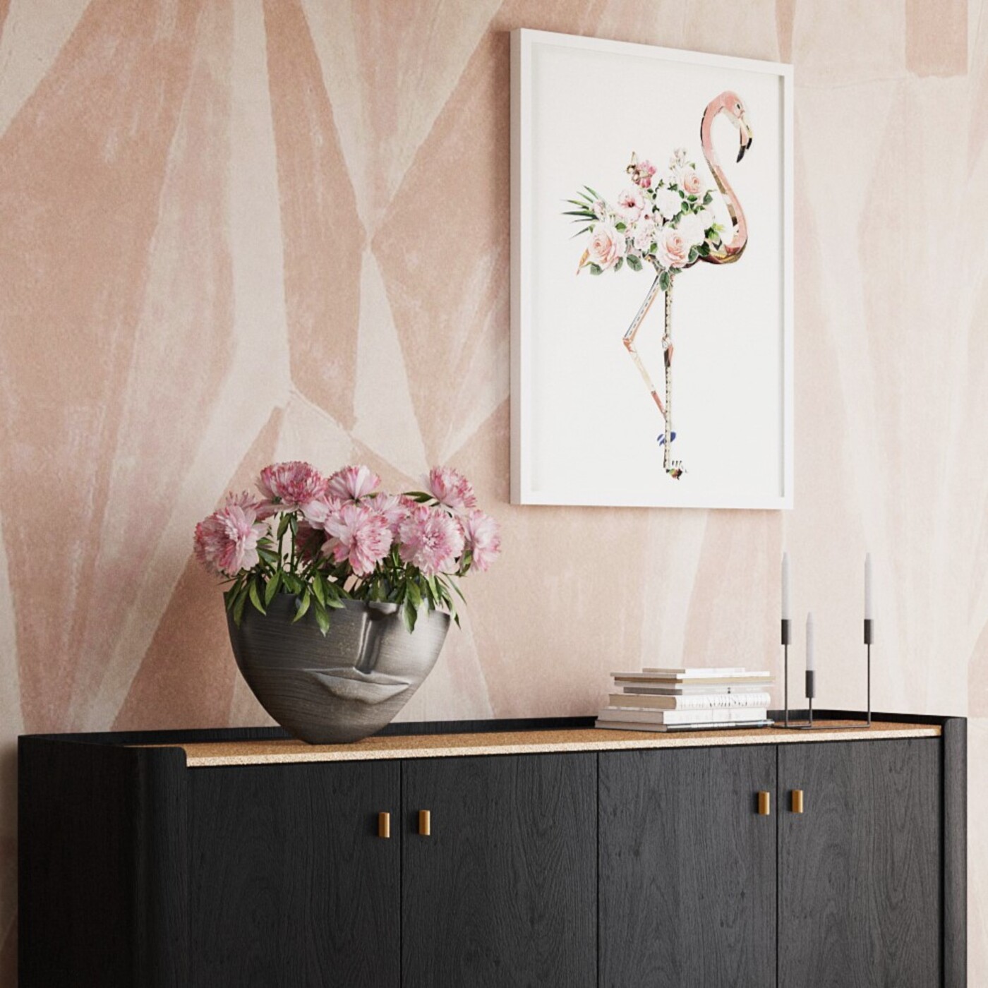 Ваза Half Face «Пол-лица» 31 см, Антрацит от KARE Design