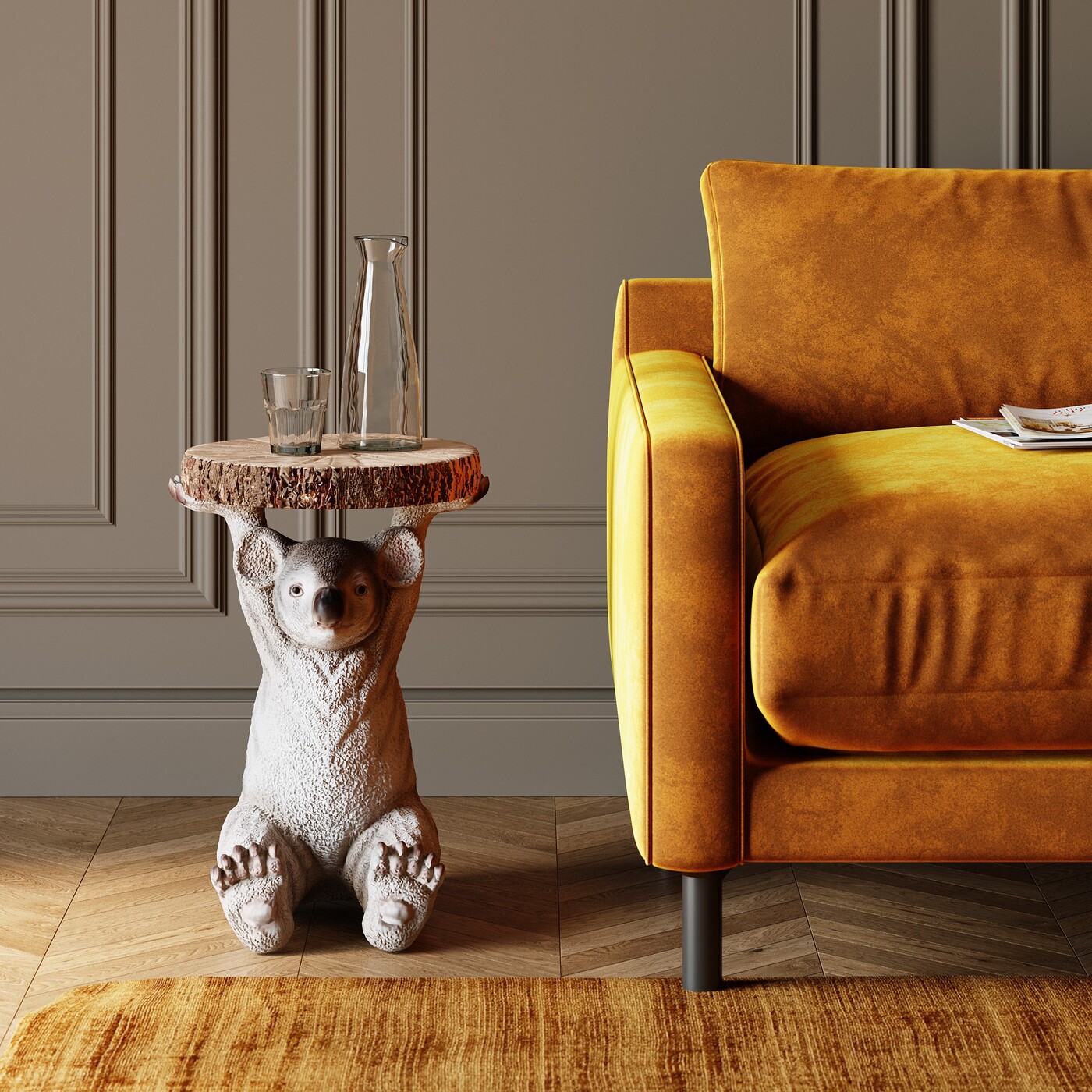 Стол приставной Animal Koala "Коала" Ø33 см от KARE Design