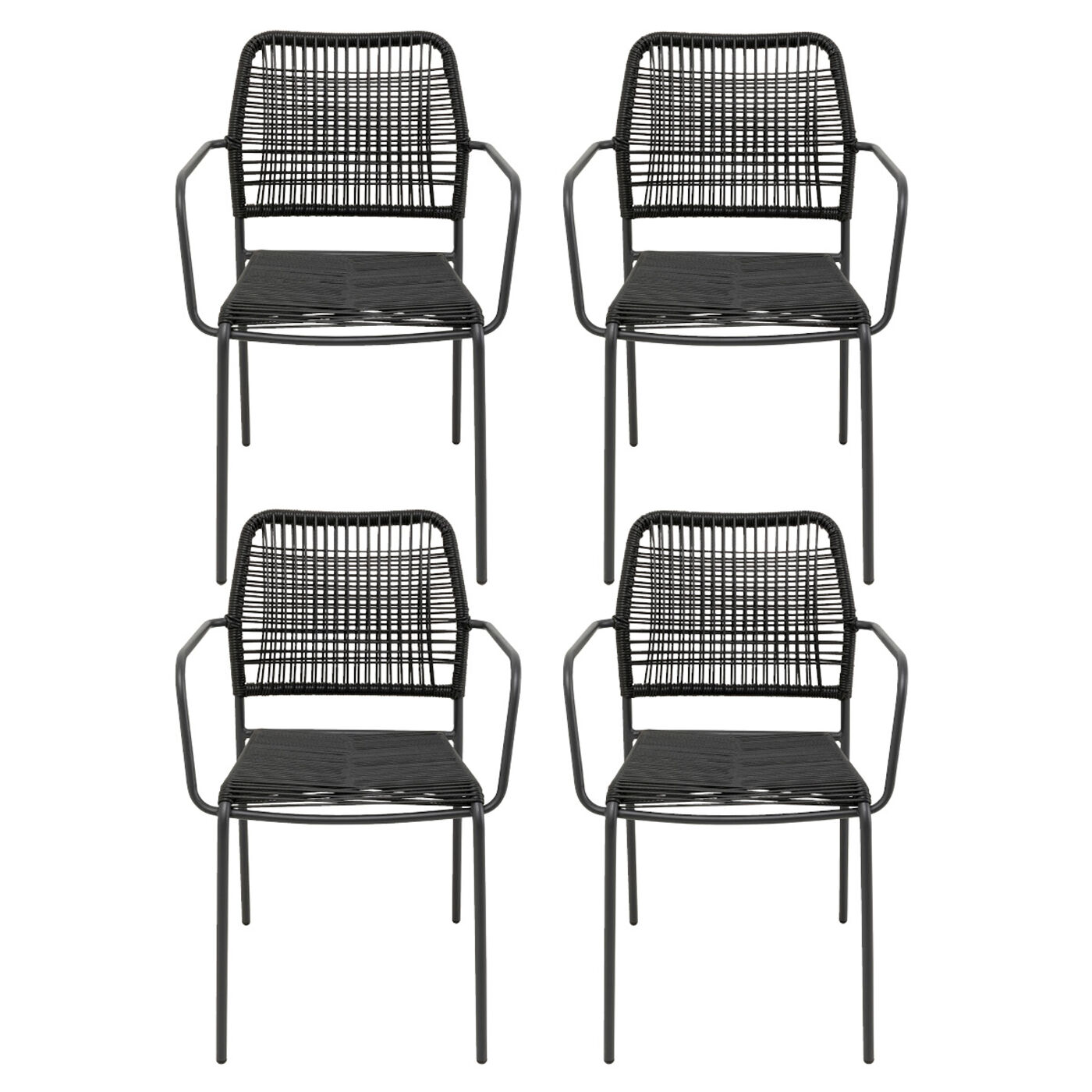Стулья уличные Madagascar Black 4/Set от KARE Design