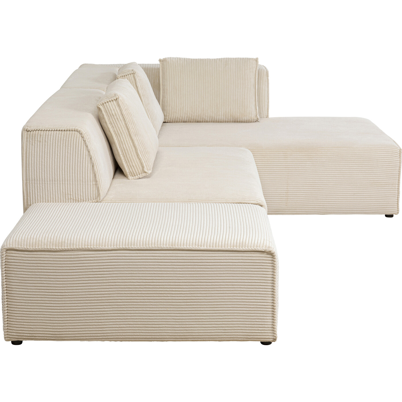 Диван правосторонний угловой Infinity Ottomane Cord Creme Right от KARE Design