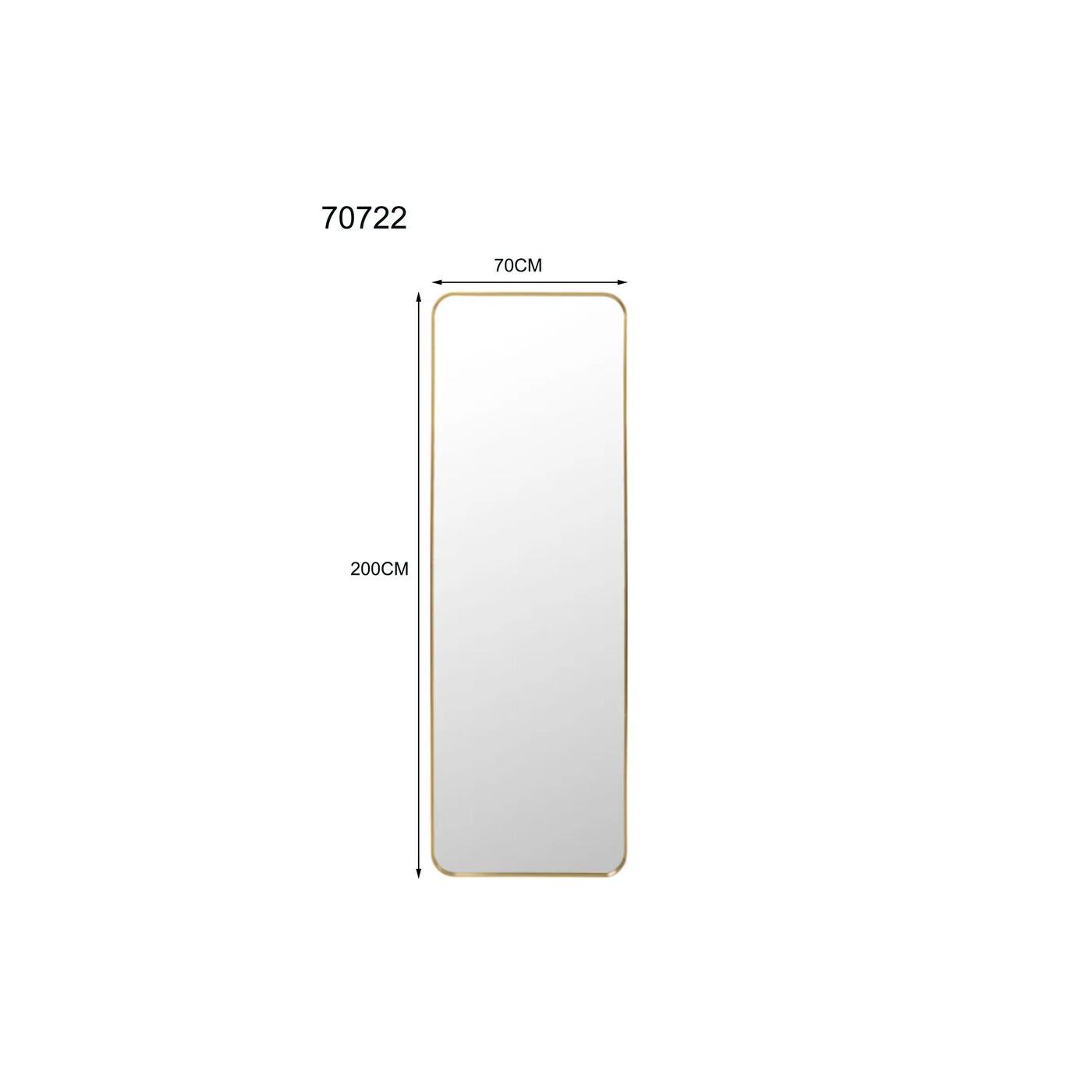 Зеркало настенное Simply Brass 70x200cm от KARE Design