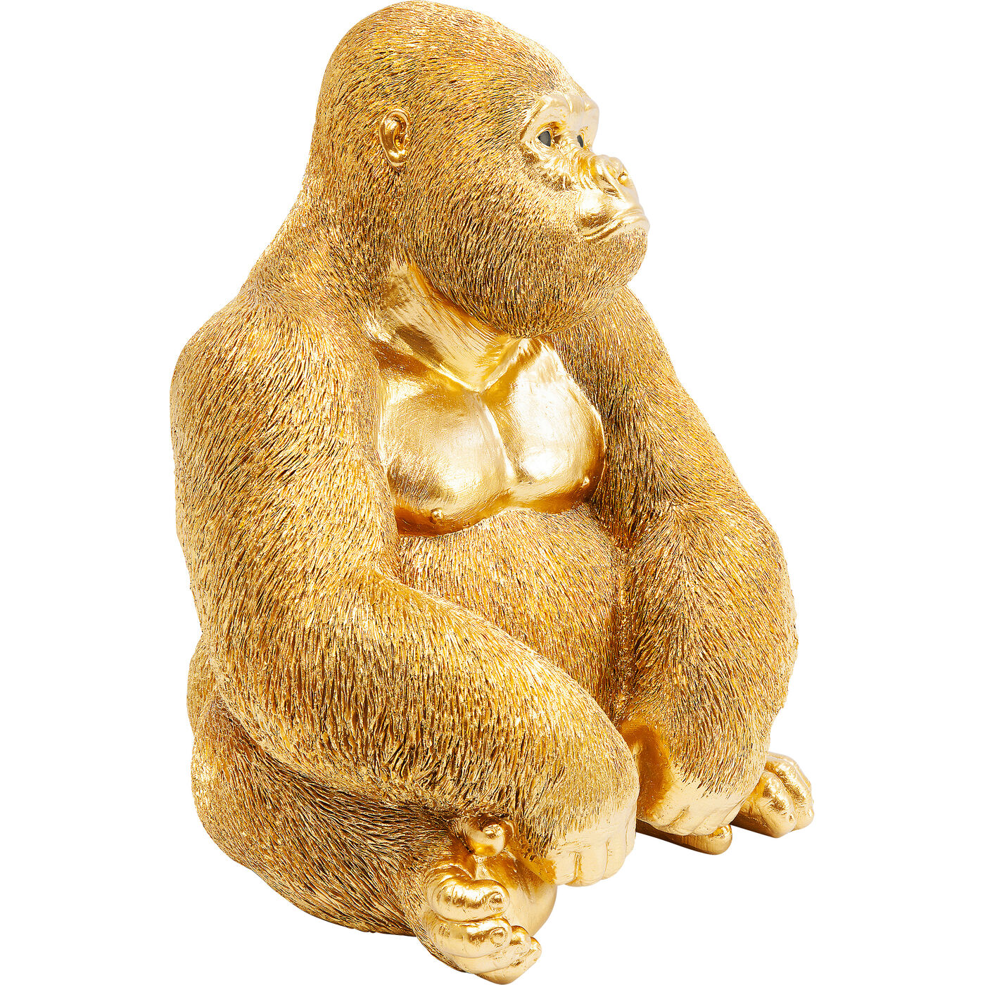 Фигура декоративная Monkey Gorilla Side Medium «Горилла сбоку средняя» 39 см, Золотой