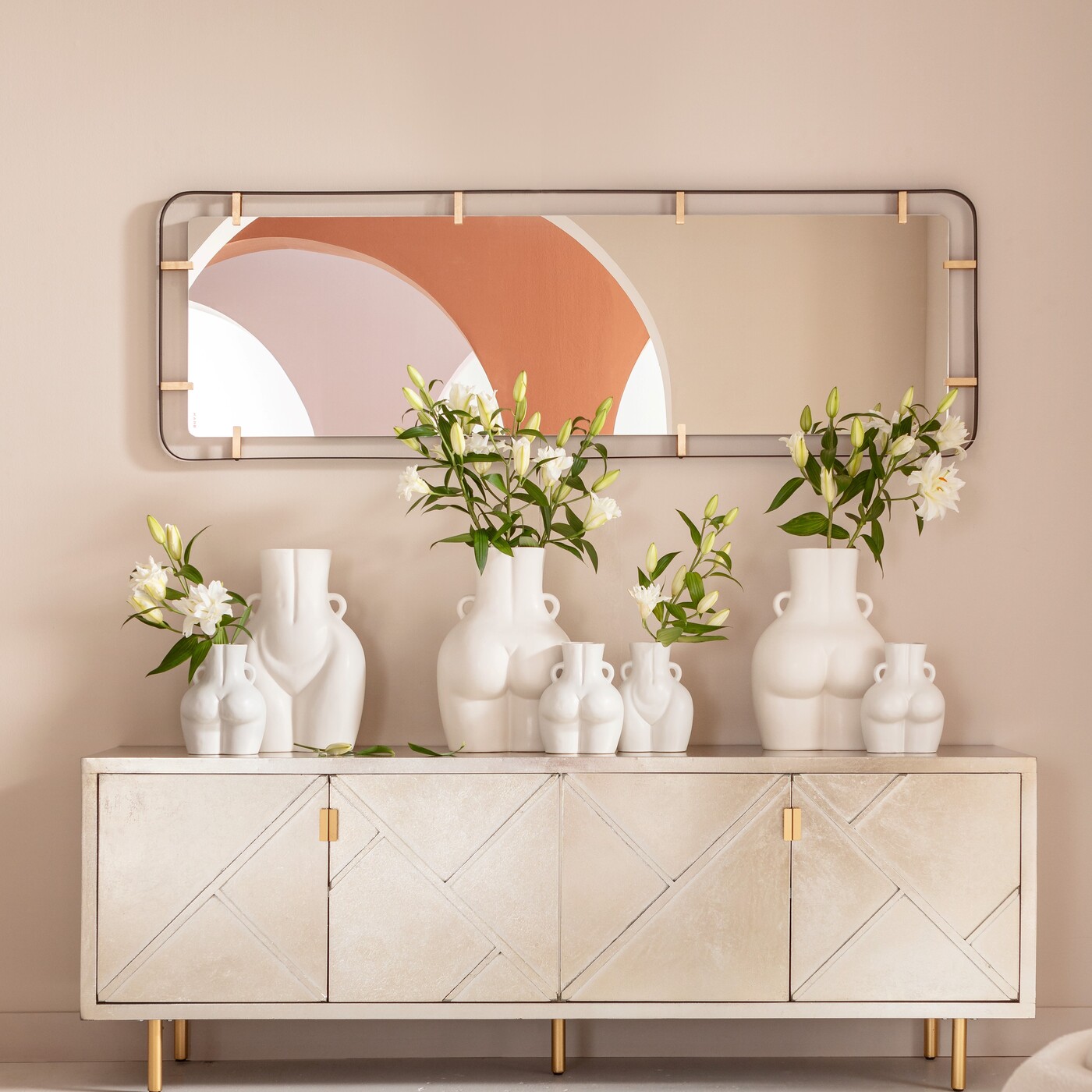 Зеркало Betsy Frame Metal 165x55 см от KARE Design