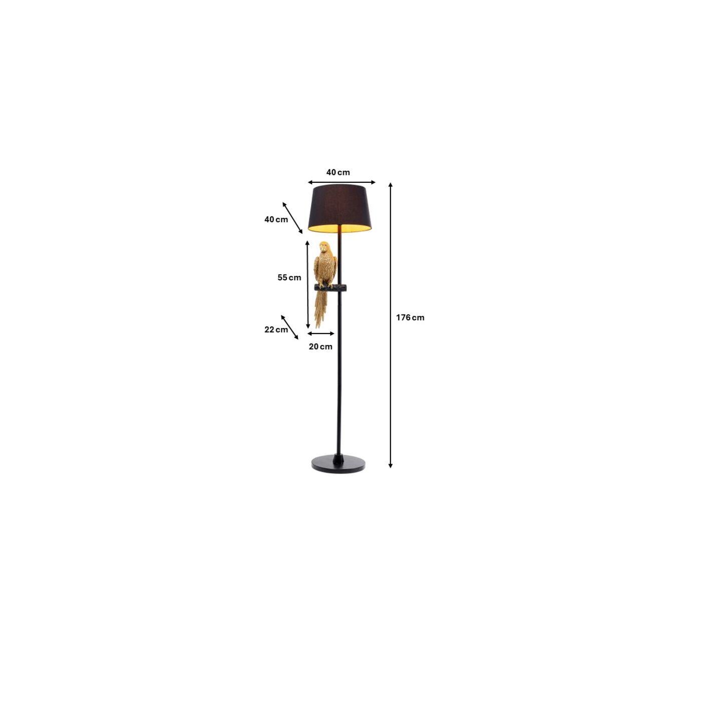 Светильник напольный Animal Parrot Gold 176 см от KARE Design