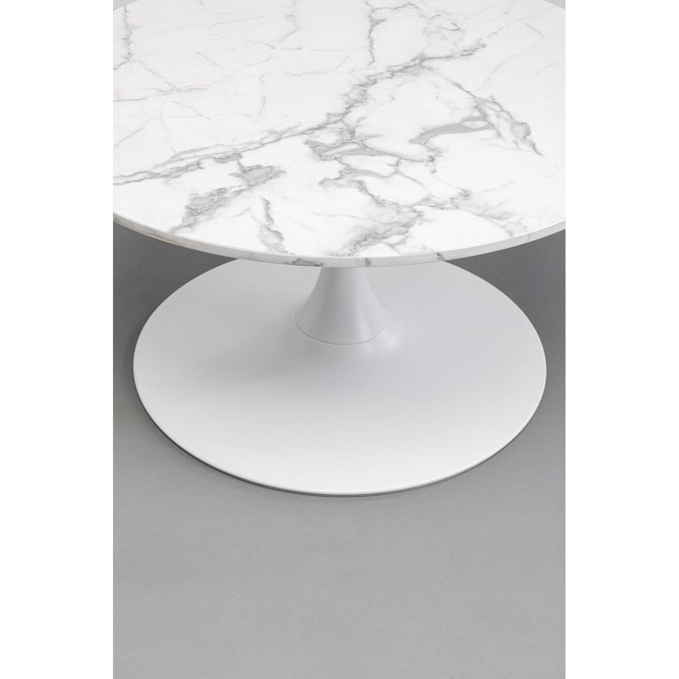 Стол кофейный Schickeria Marble White Ø80 см от KARE Design