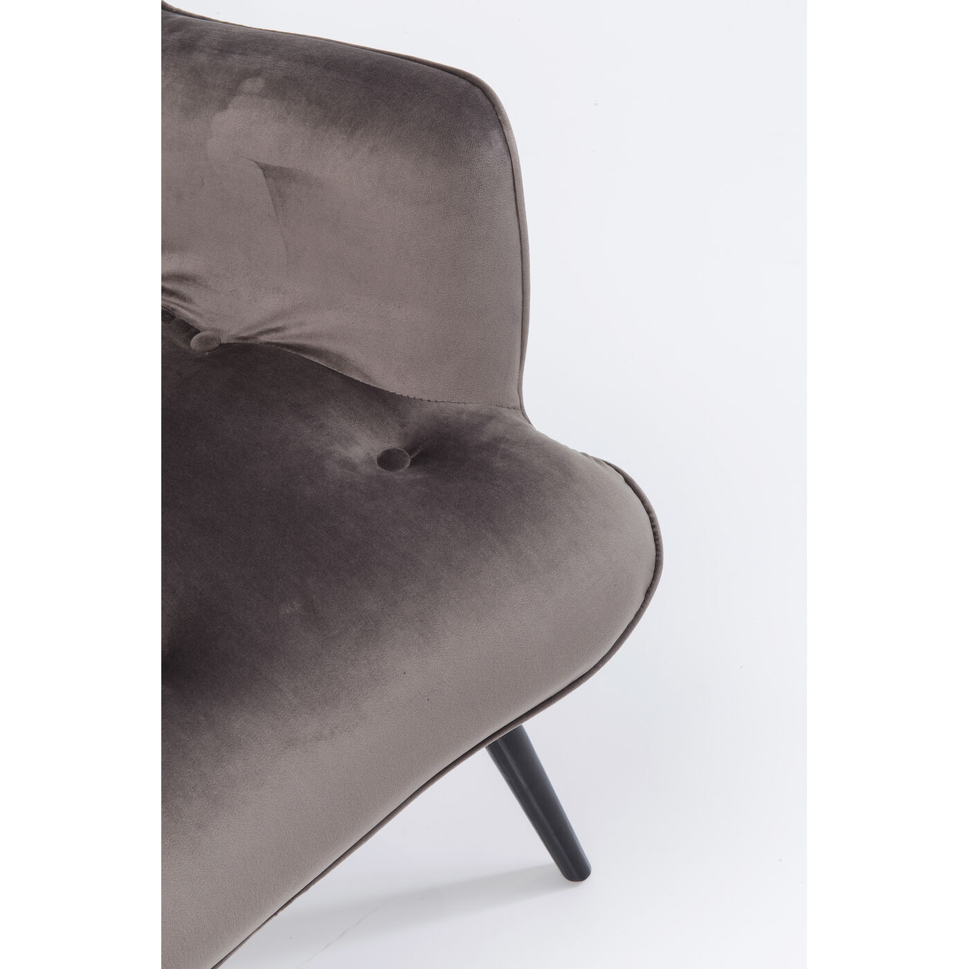 Кресло Black Vicky Velvet Grey от KARE Design