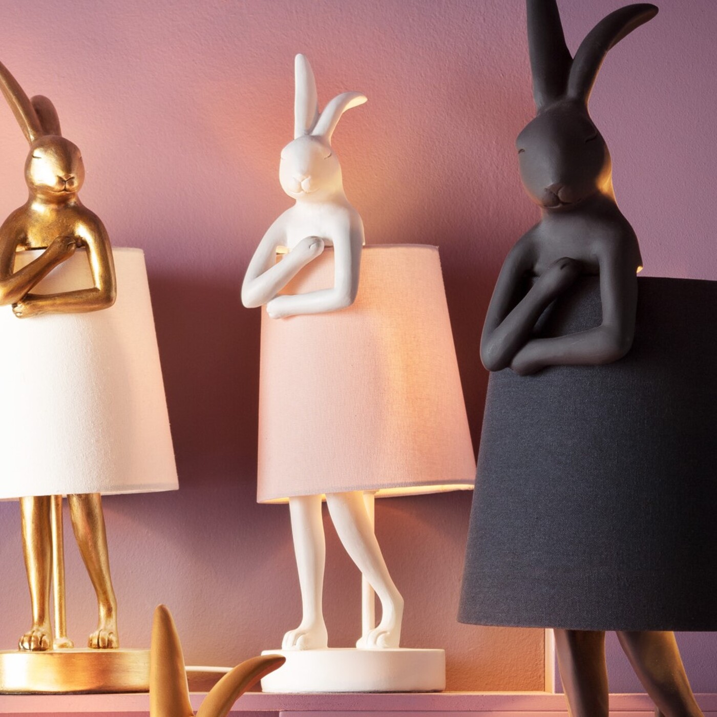 Светильник настольный Animal Rabbit White/Rose 50 см от KARE Design