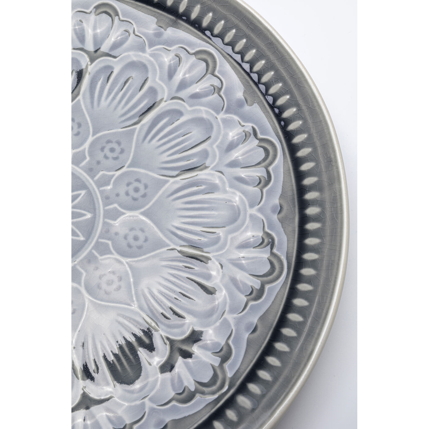 Тарелка Sicilia Mandala Grey Ø27 см от KARE Design