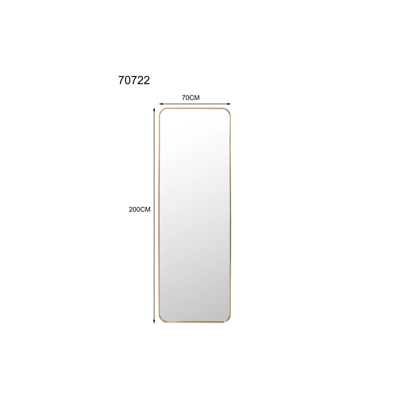Зеркало настенное Simply Brass 70x200cm от KARE Design