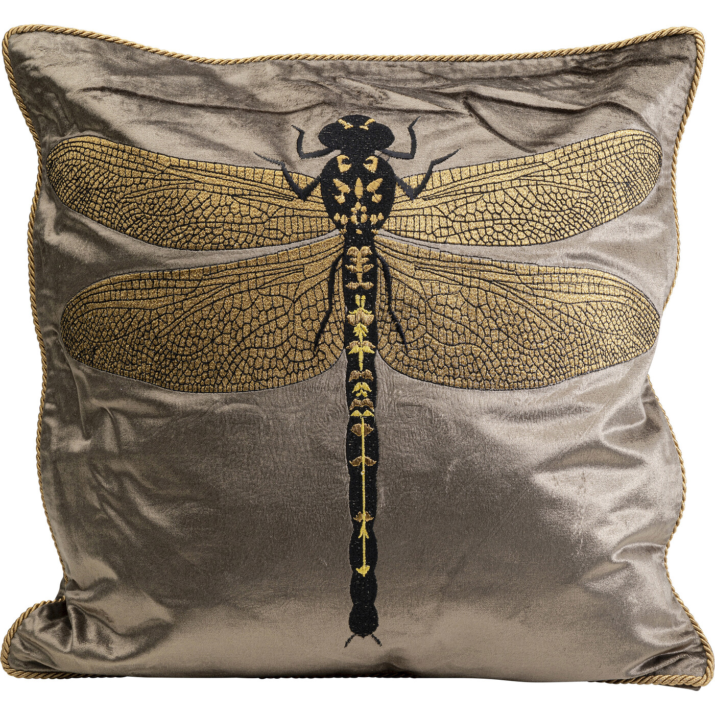 Подушка Glitter Dragonfly «Блестящая стрекоза» 40x40 см, Зелёный от KARE Design