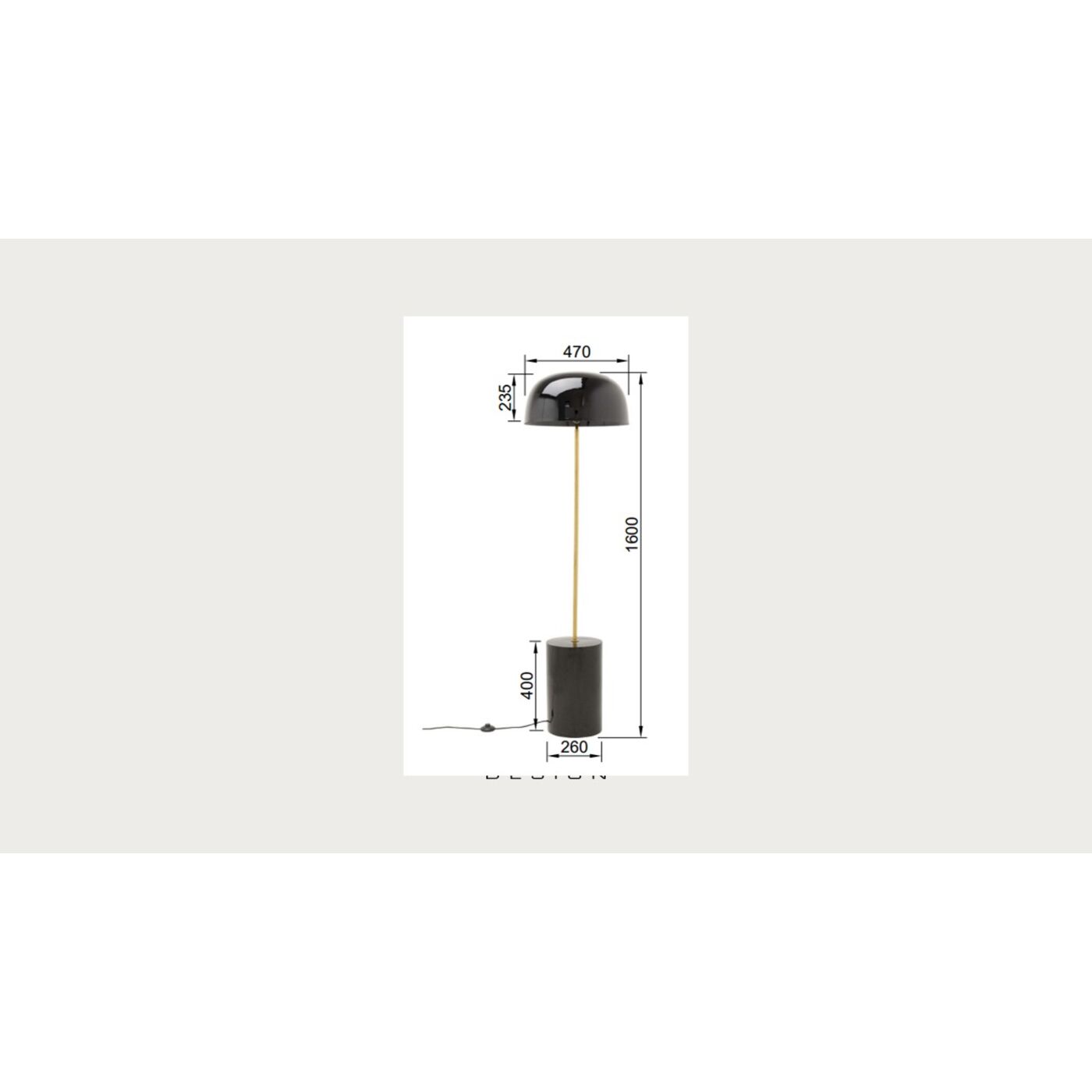 Светильник напольный Loungy Black 160cm от KARE Design