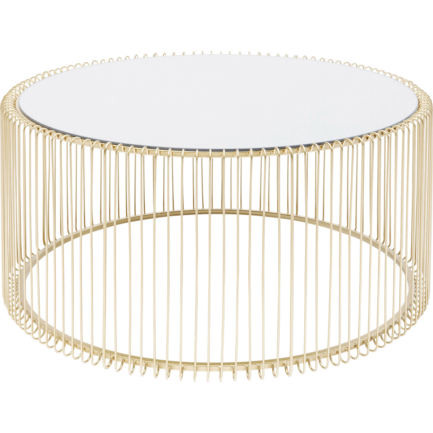 Стол кофейный Wire Uno Brass Ø80 см от KARE Design