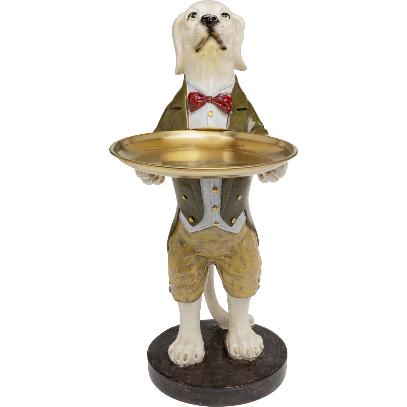 Фигура декоративная Gentleman Dog Tray «Пёс-джентльмен с подносом» 43 см от KARE Design