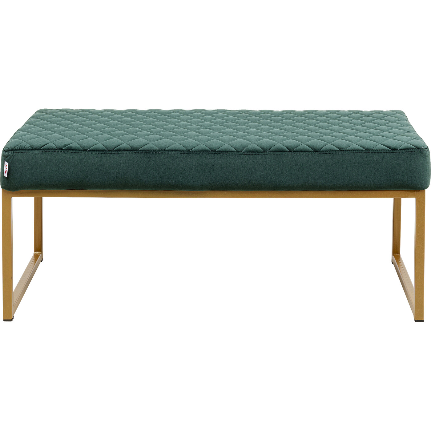 Скамья Smart Dark Green Brass 90x40 см от KARE Design